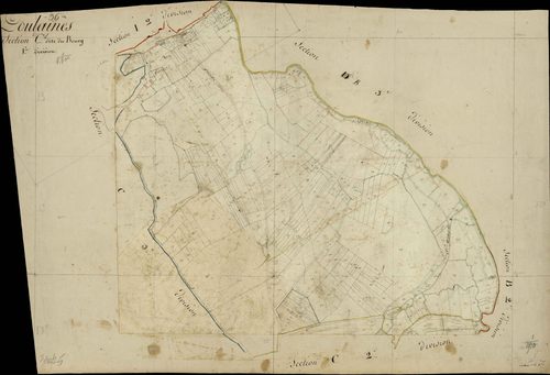 Poulaines - Section C1, dite du Bourg.