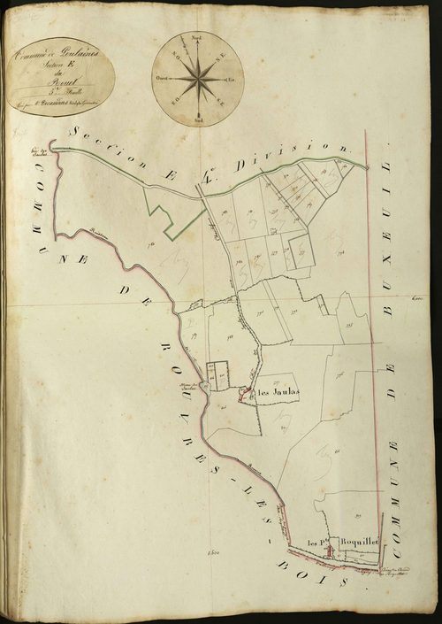 Poulaines - Section E5, dite du Rouet.