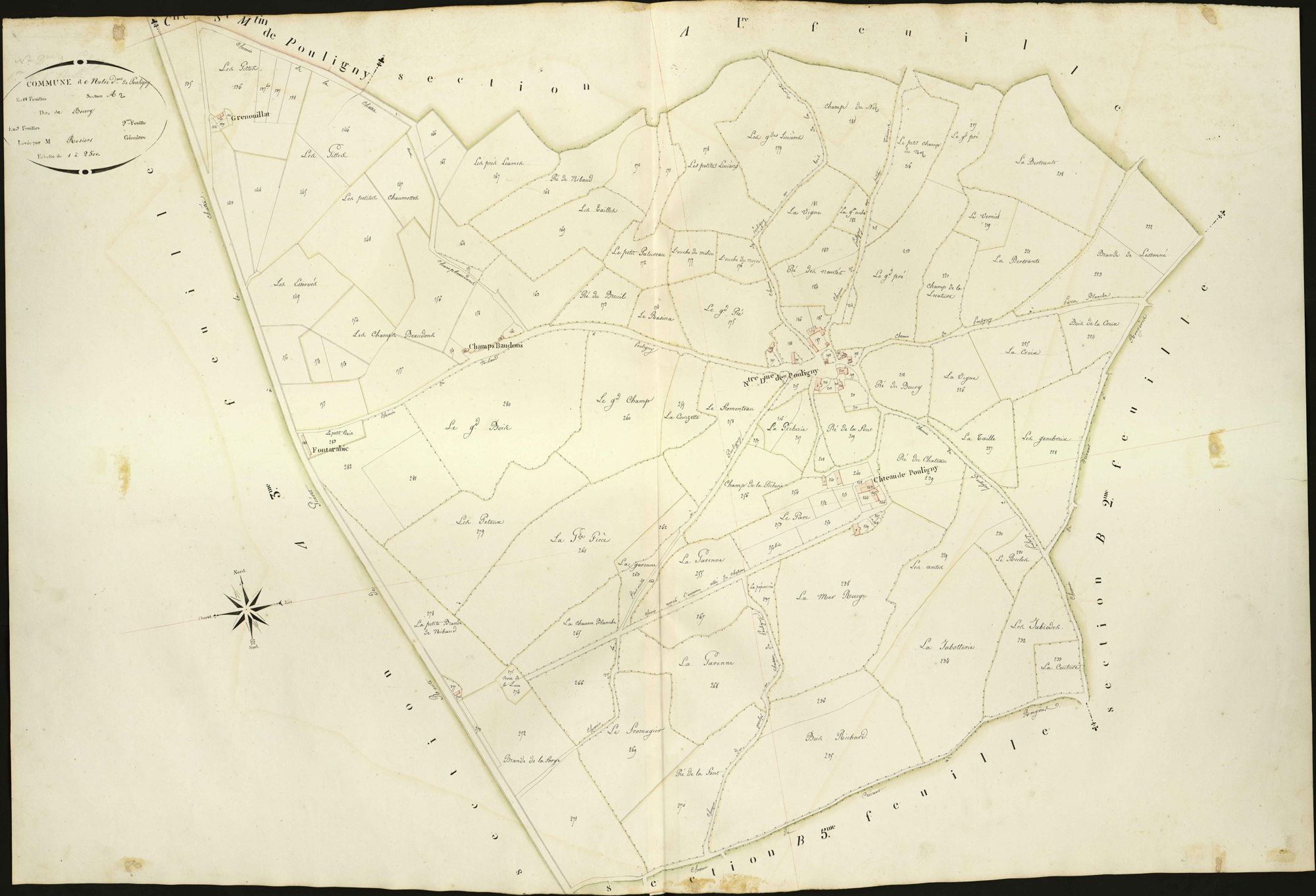 Pouligny-Notre-Dame - Section A2, dite du Bourg.