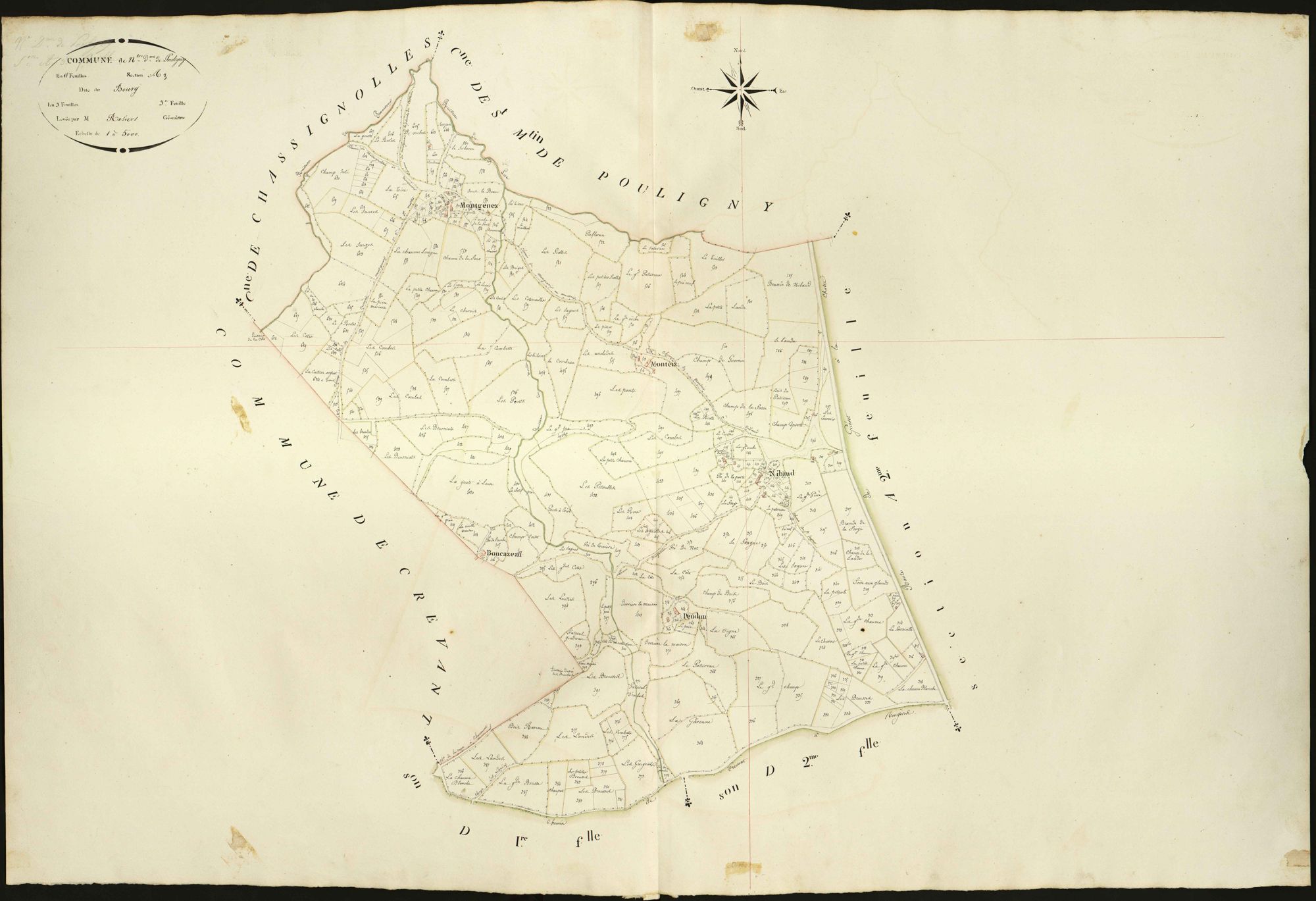 Pouligny-Notre-Dame - Section A3, dite du Bourg.