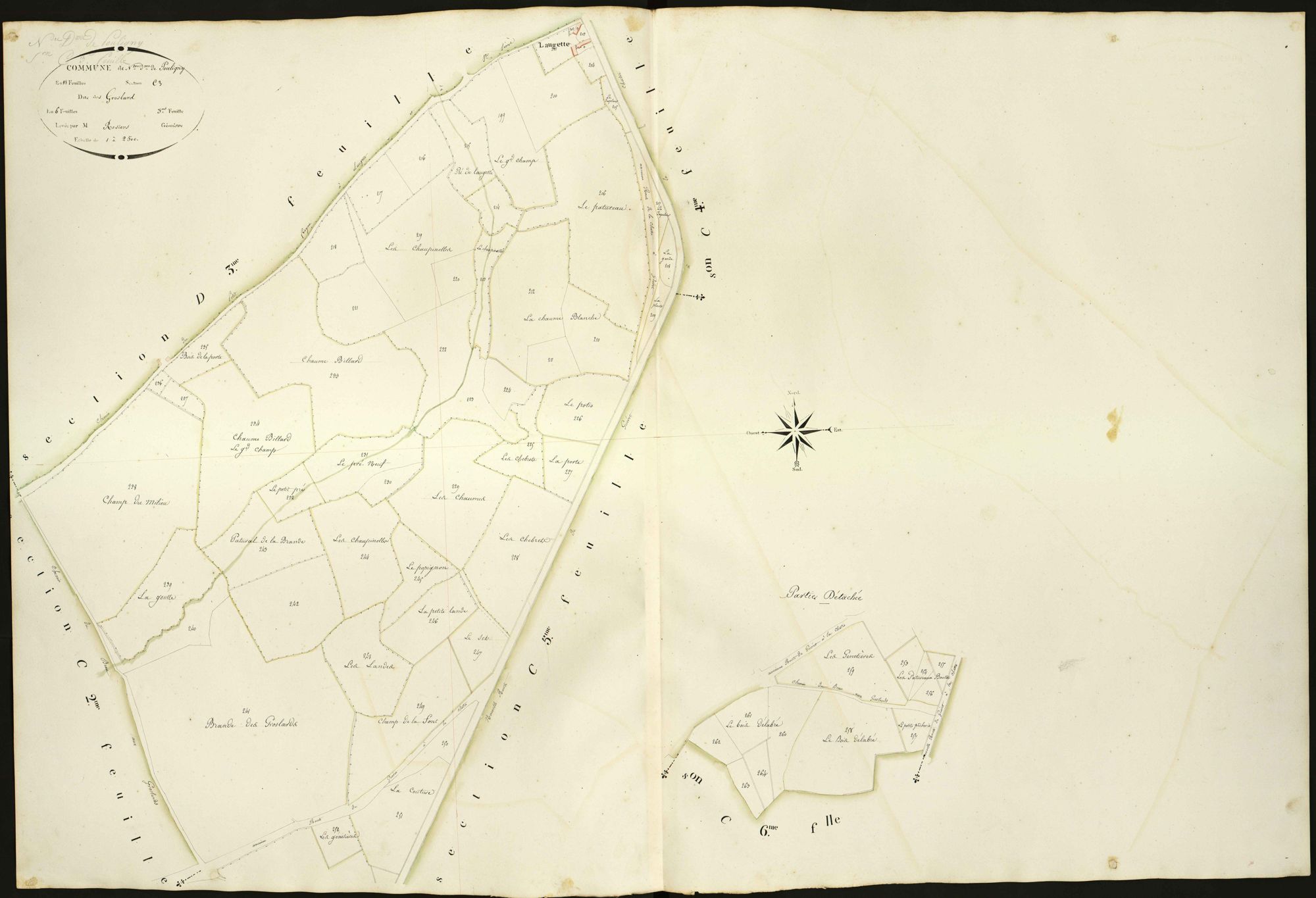 Pouligny-Notre-Dame - Section C3, dite des Groslards.