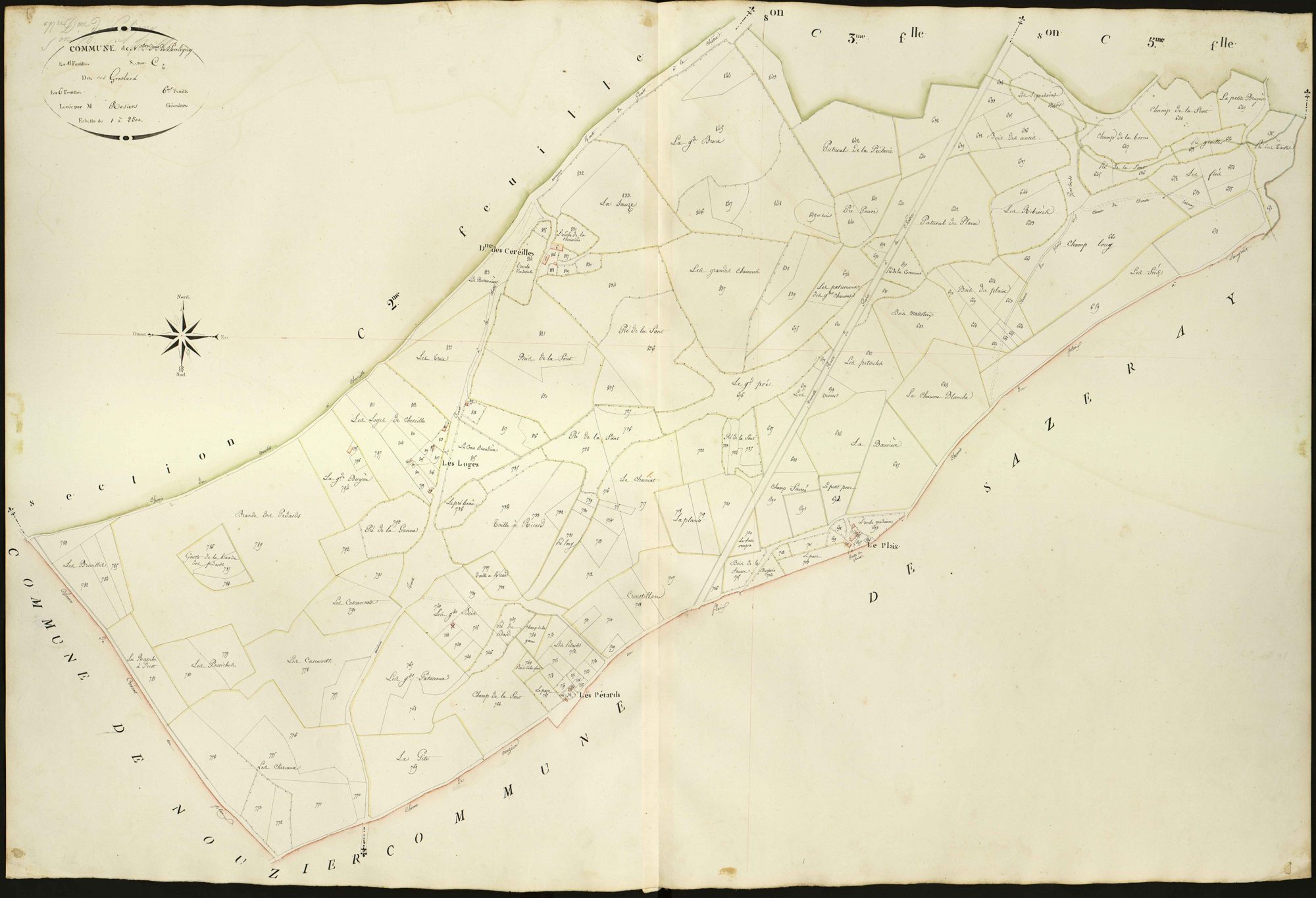 Pouligny-Notre-Dame - Section C6, dite des Groslards.
