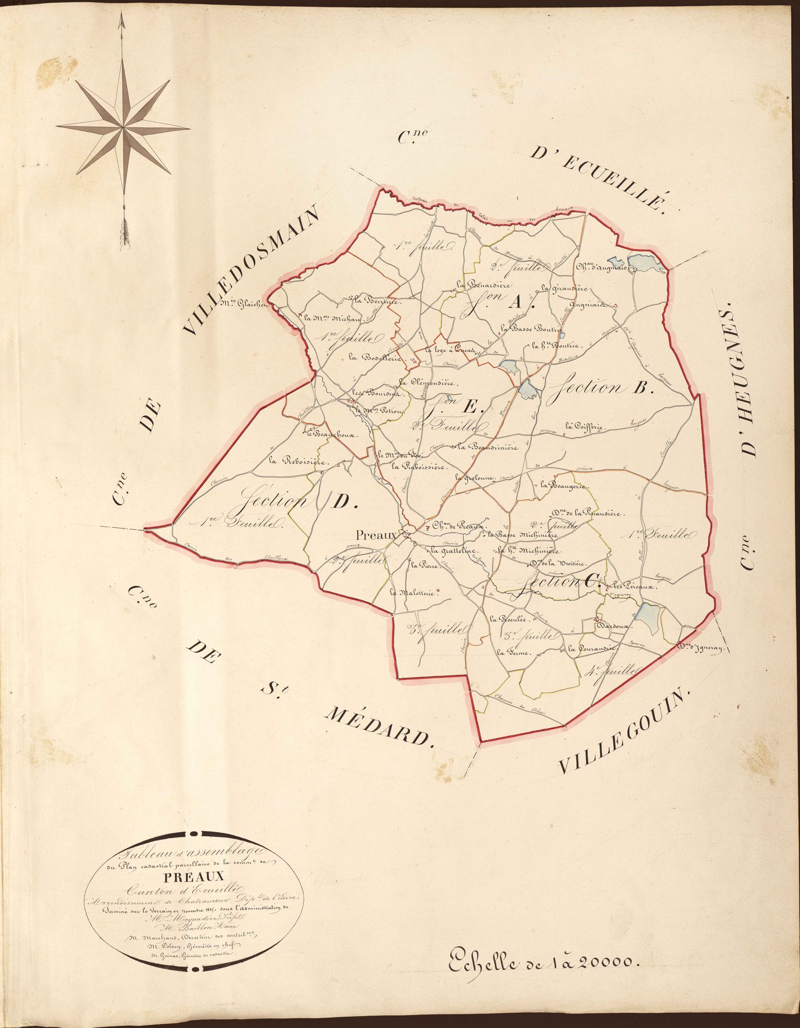 Préaux - Tableau d'assemblage.
