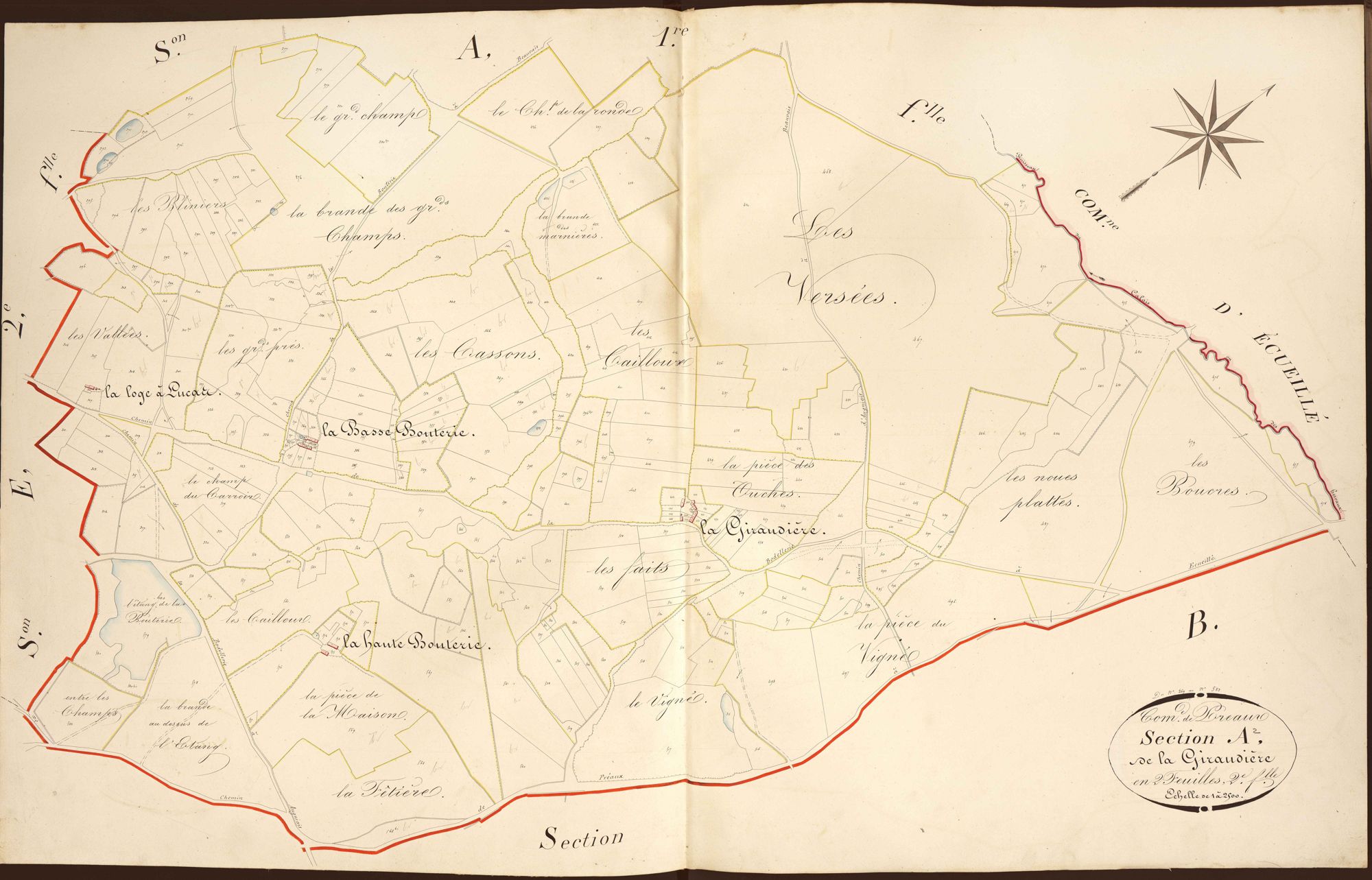 Préaux - Section A2, dite de la Giraudière.