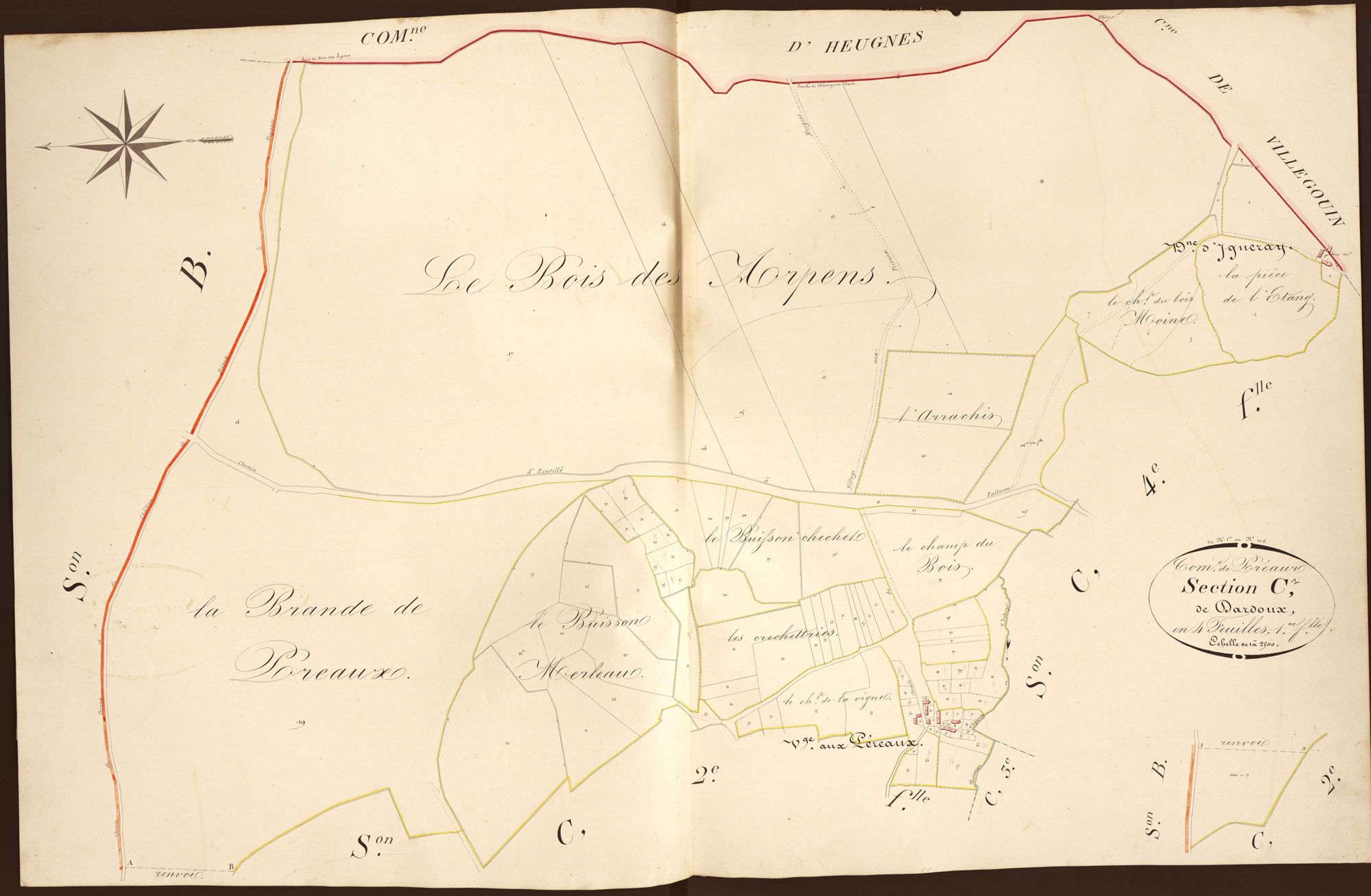 Préaux - Section C1, dite de Dardoux.