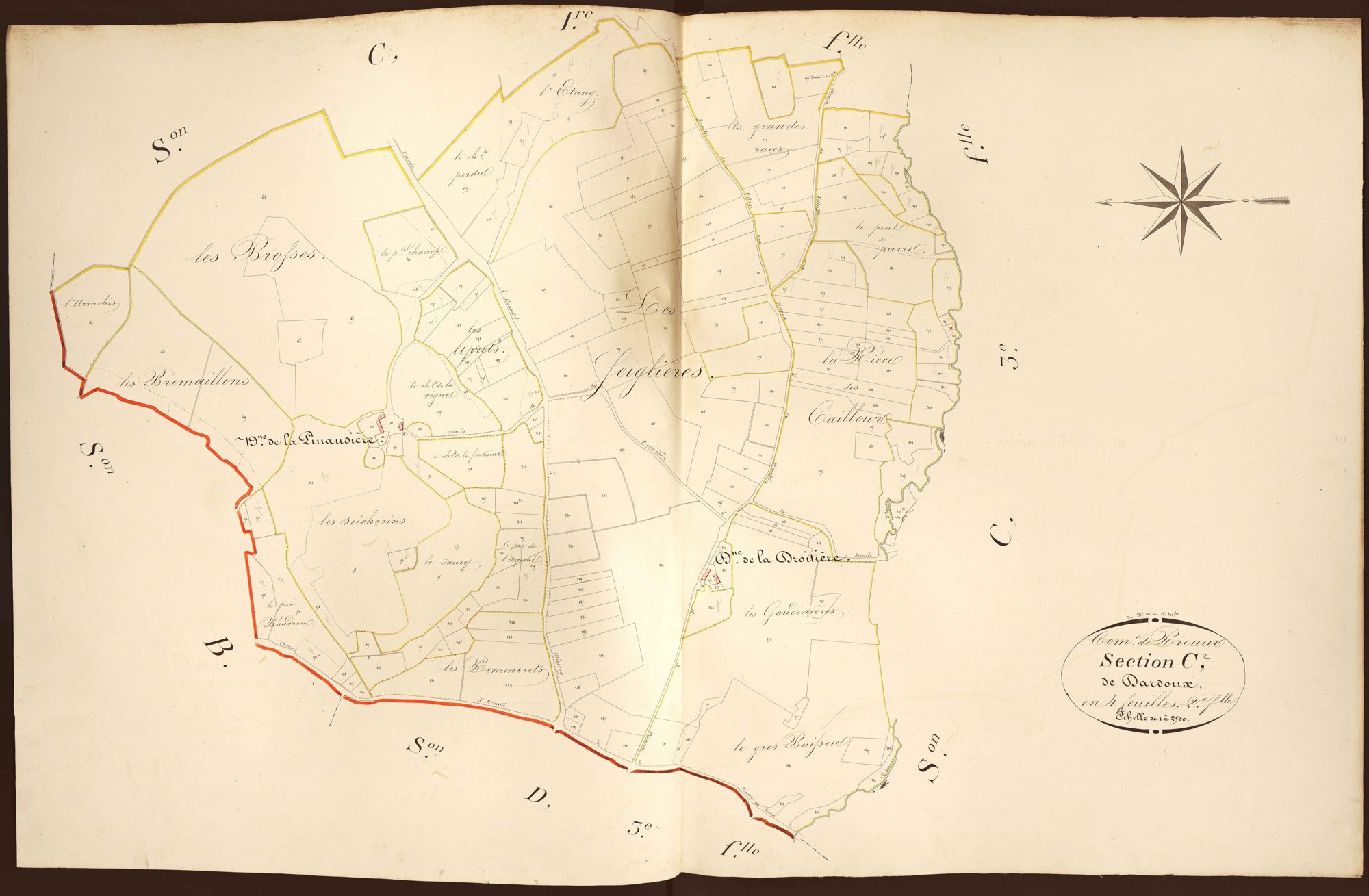 Préaux - Section C2, dite de Dardoux.