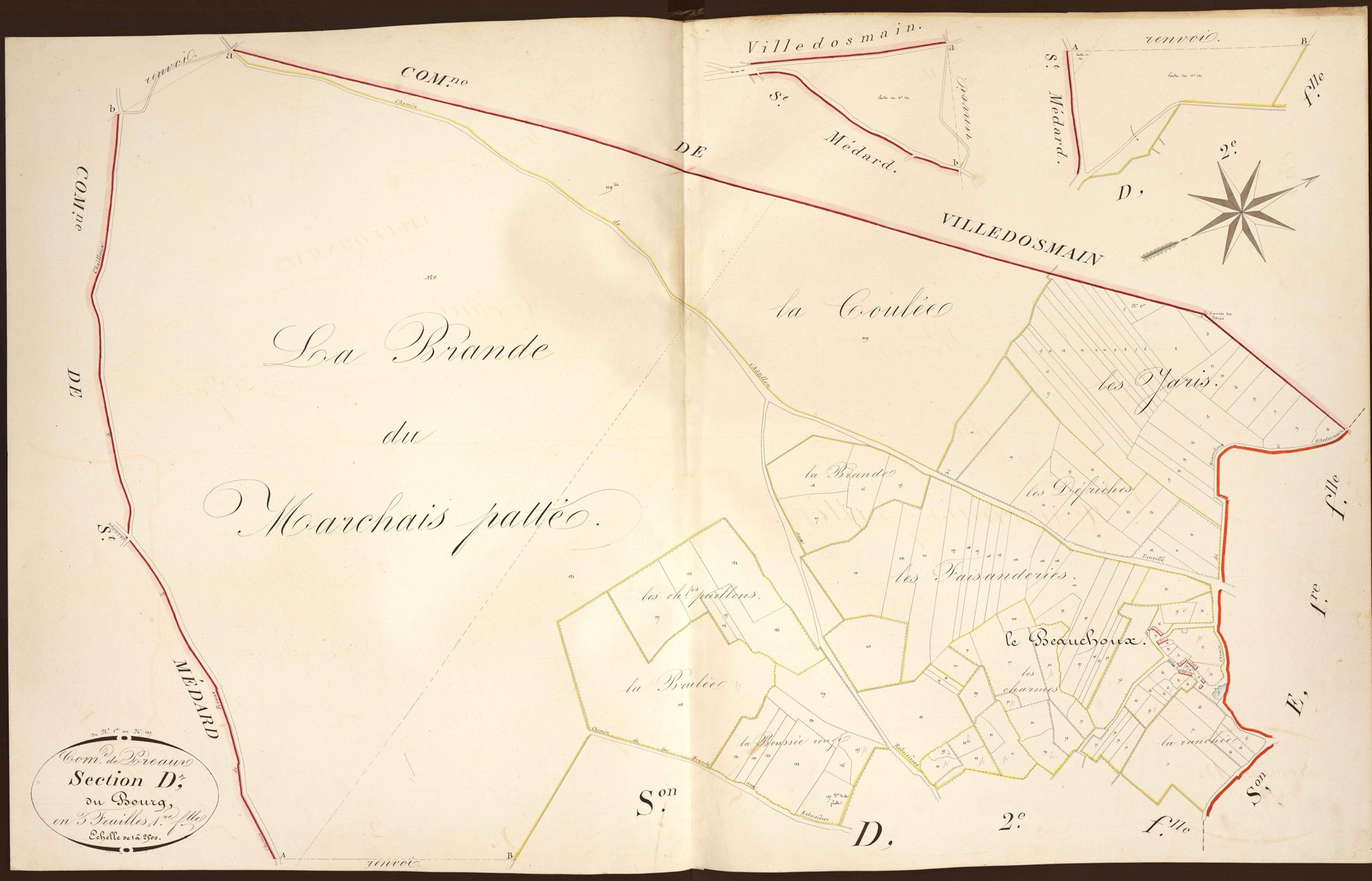 Préaux - Section D1, dite du Bourg.