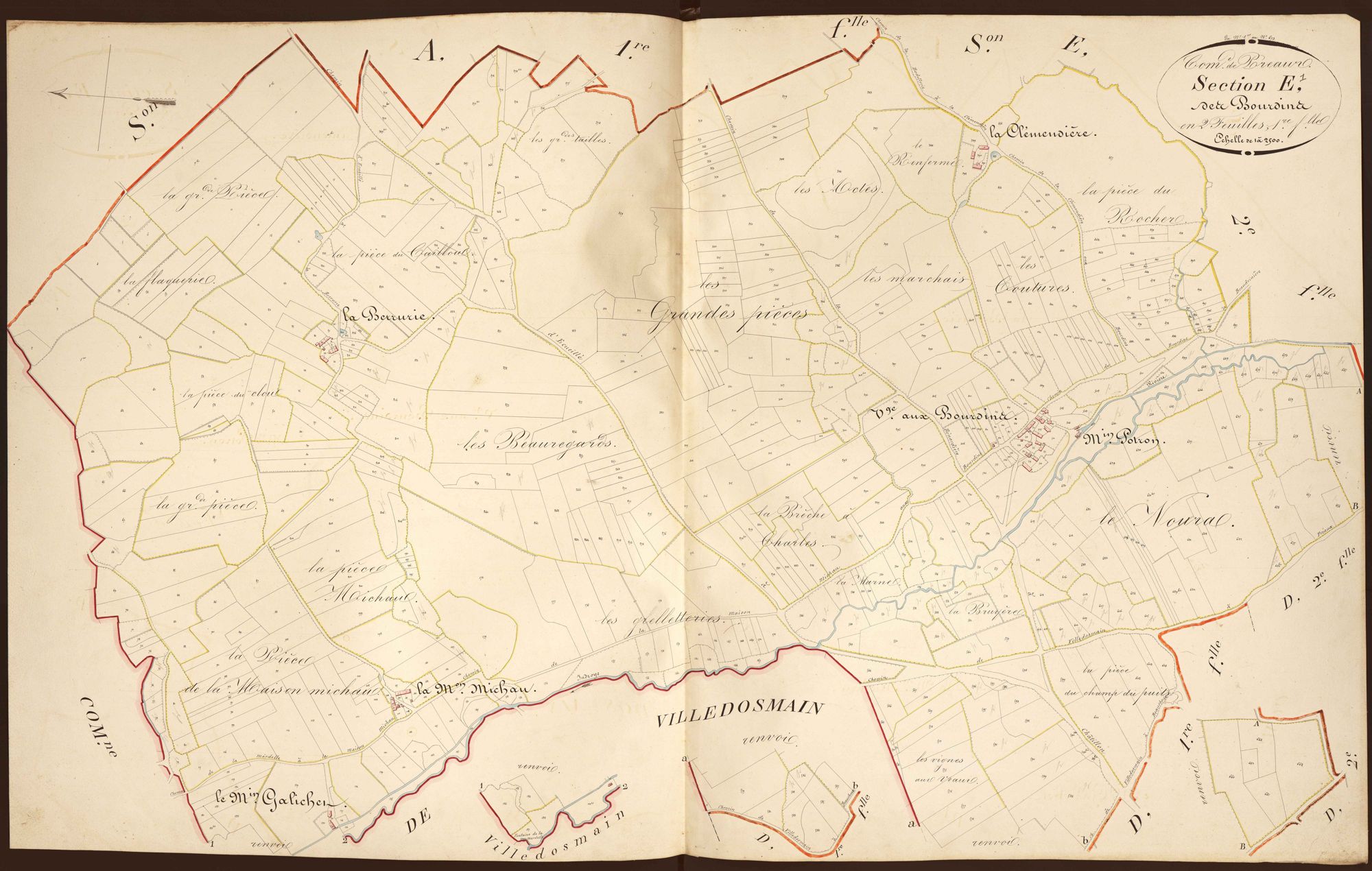 Préaux - Section E1, dite des Bourdins.