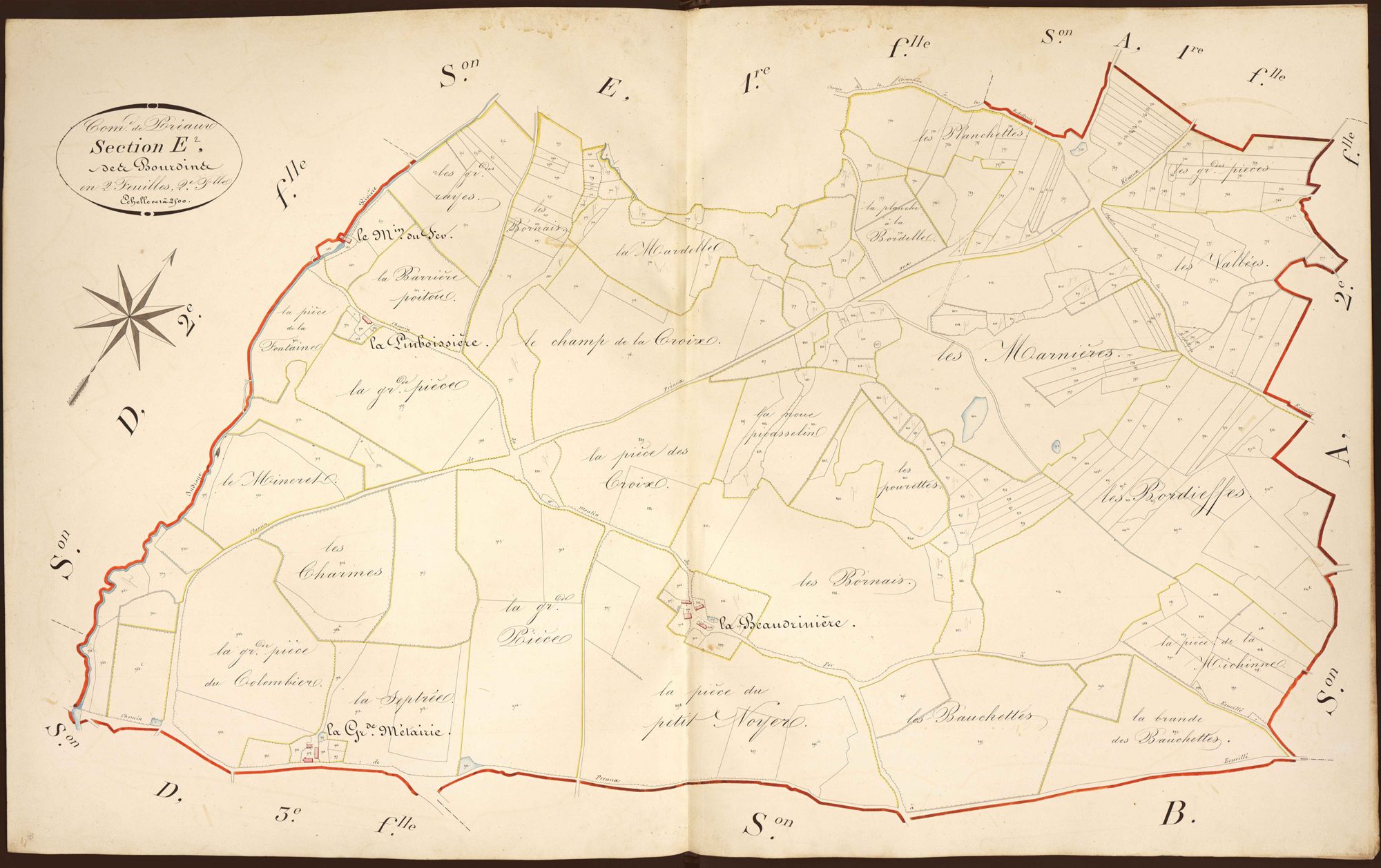 Préaux - Section E2, dite des Bourdins.