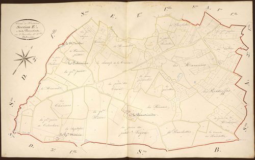 Préaux - Section E2, dite des Bourdins.