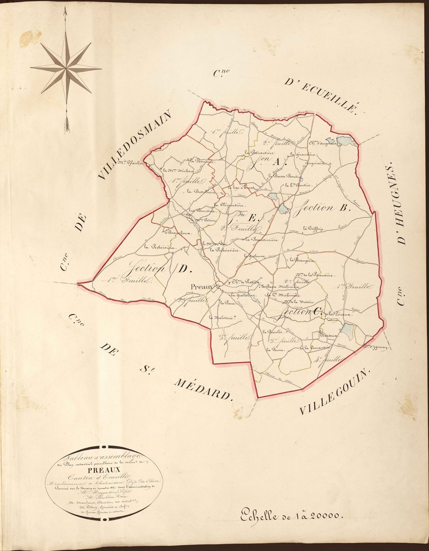 Préaux - Tableau d'assemblage.