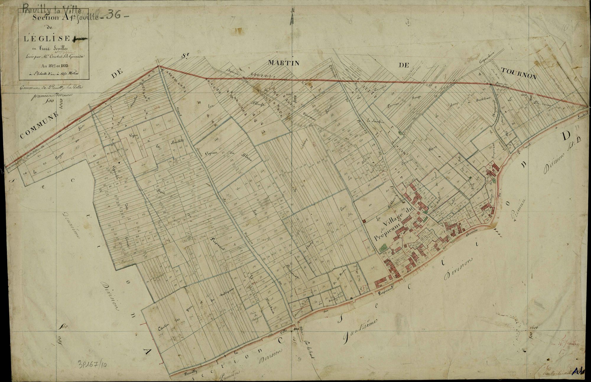 Preuilly-la-Ville - Section A1, dite de l'Eglise.