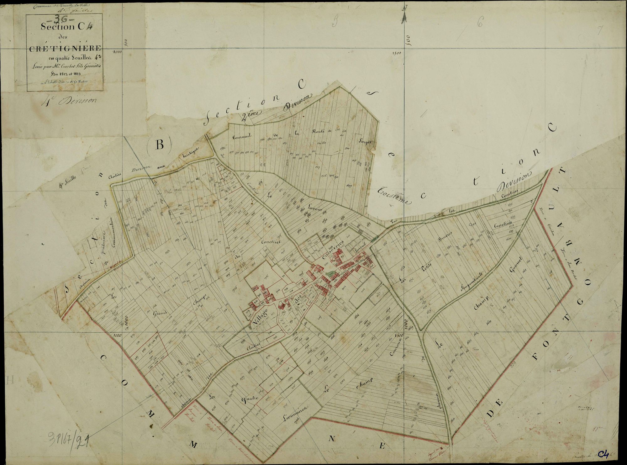 Preuilly-la-Ville - Section C4 dite des Crétignières.