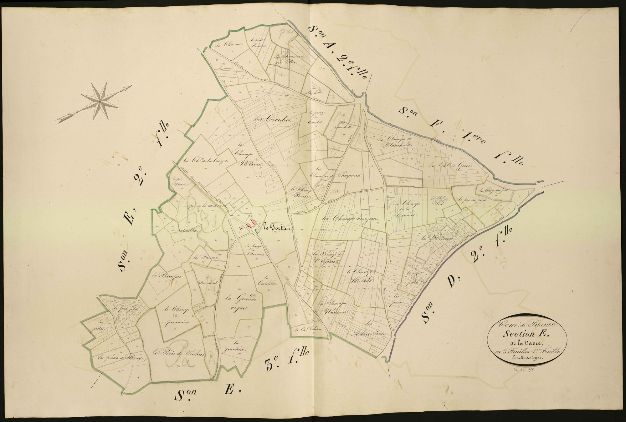 Prissac - Section E1, dite de la Vavre.