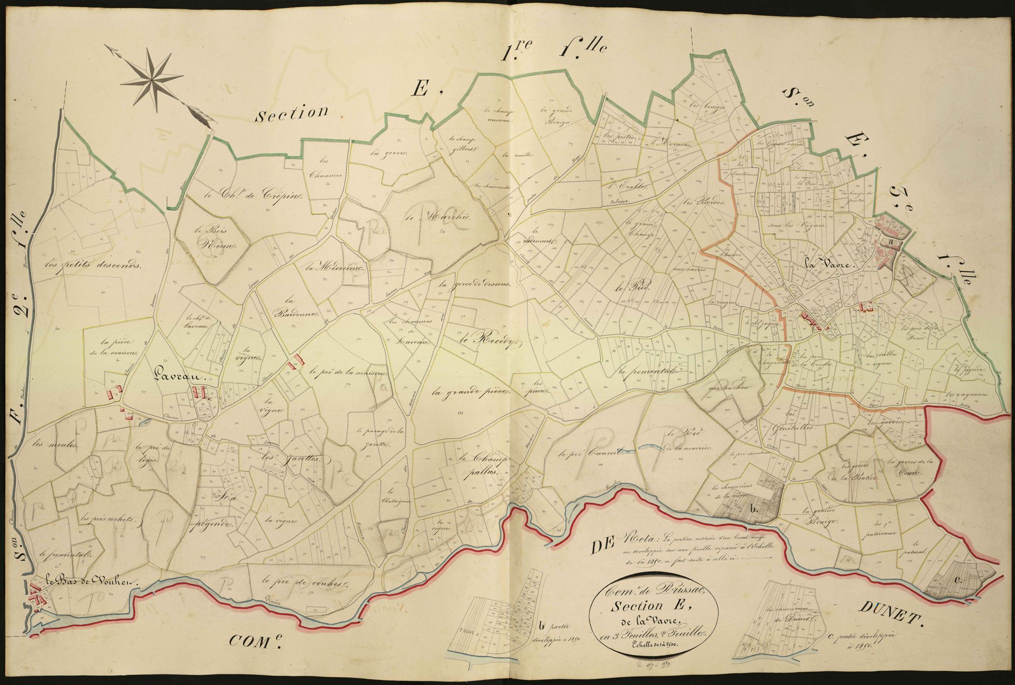 Prissac - Section E2, dite de la Vavre.