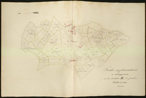 Prissac - Section E2, feuille supplémentaire de développement.