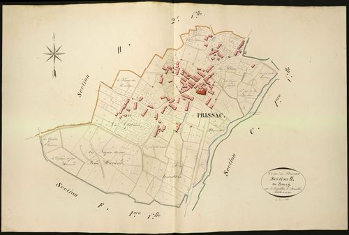 Prissac - Section H3, dite du Bourg.