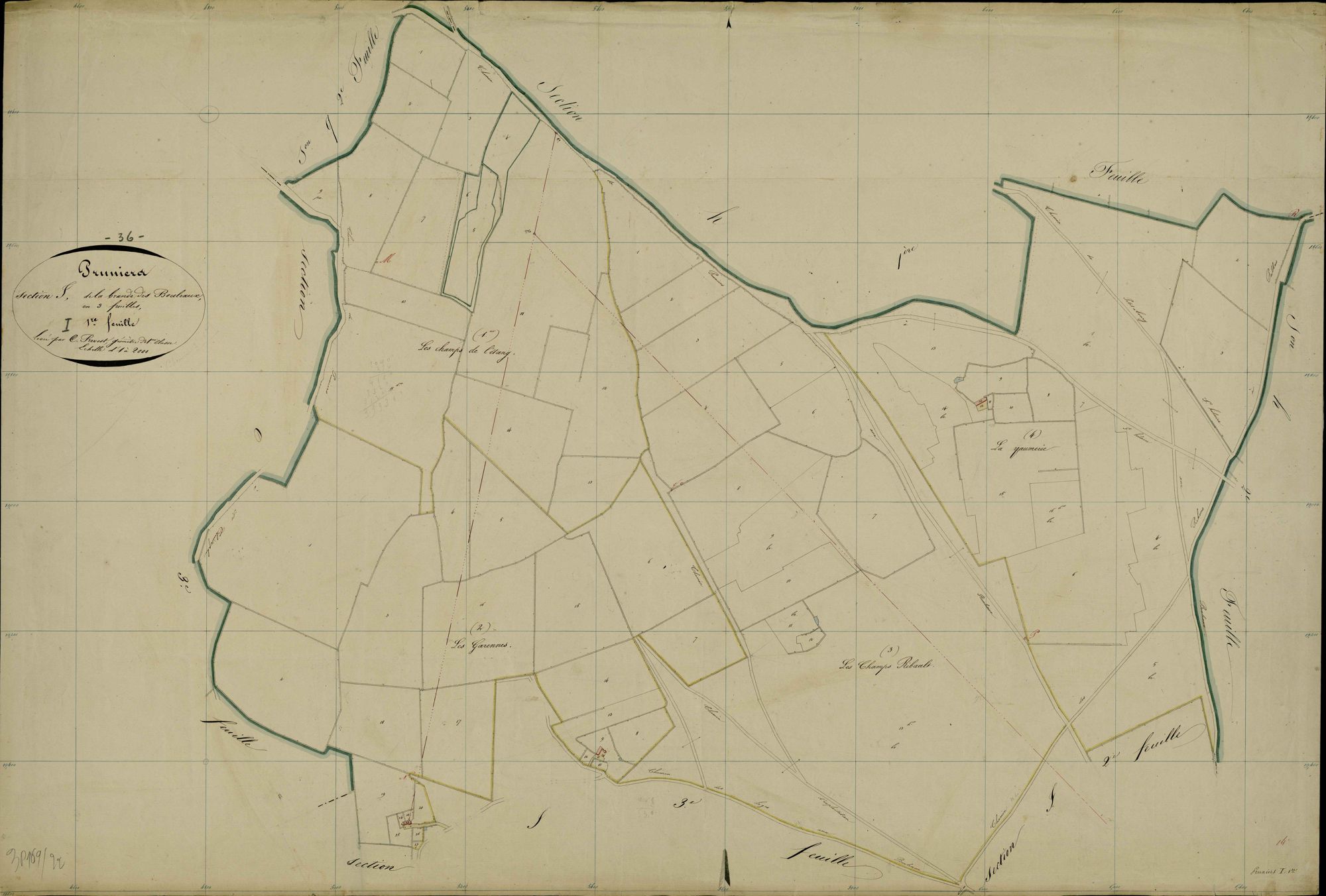 Pruniers - Section I1, dite de la Brande des bouleaux.