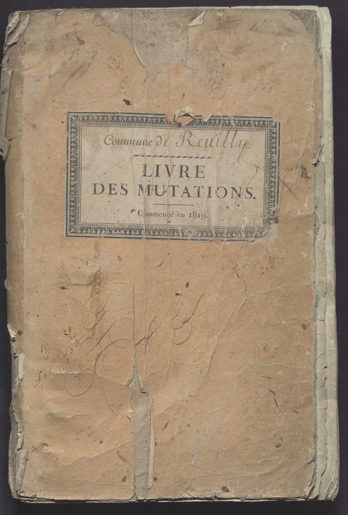 Reuilly - Livre des mutations de propriétés