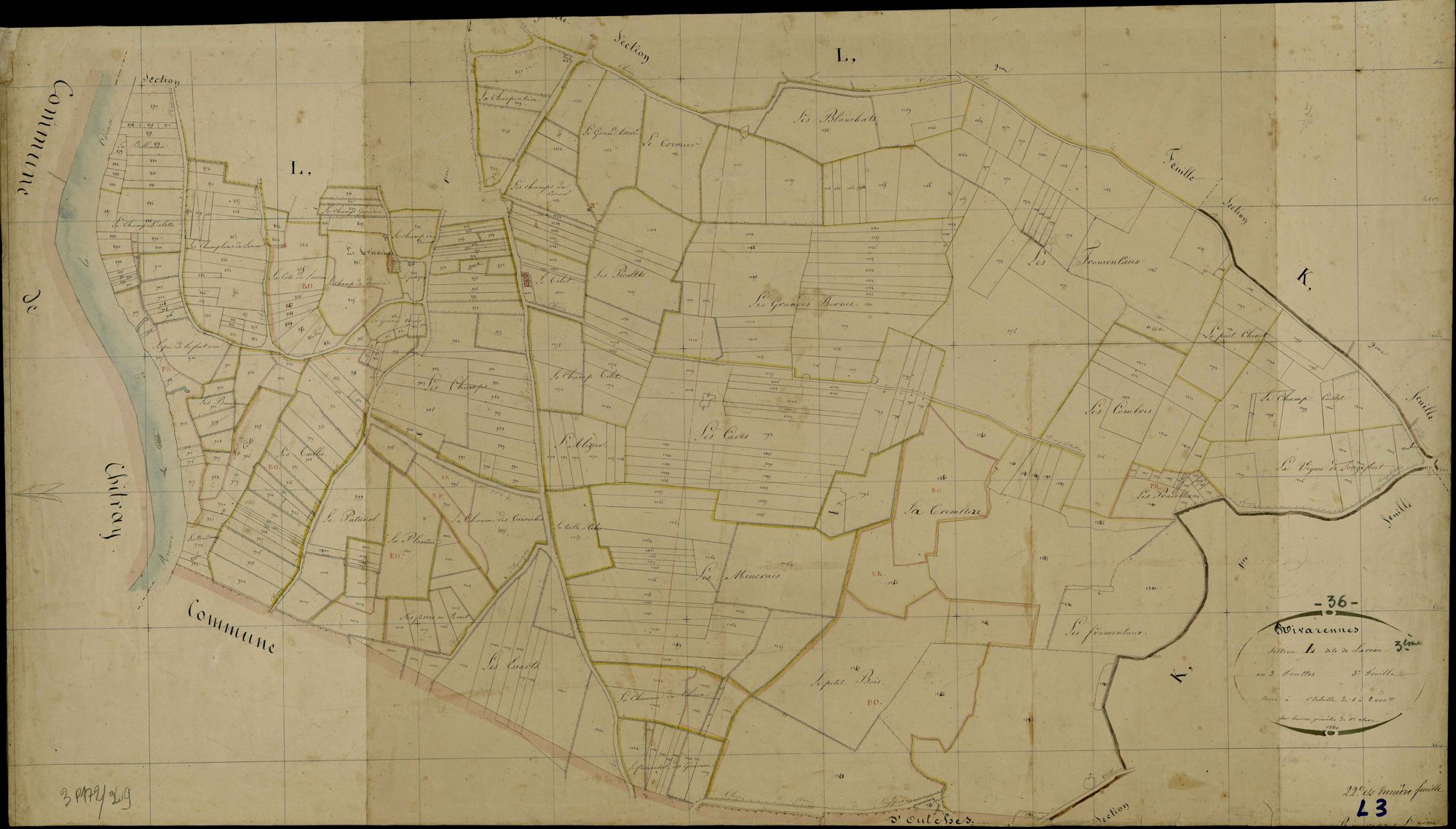 Rivarennes - Section L3, dite de Laveau.