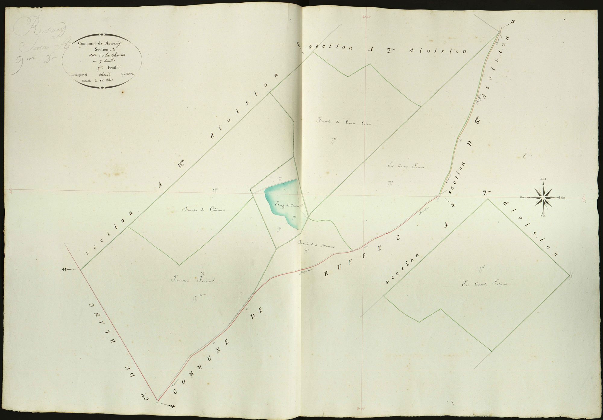 Rosnay - Section A9, dite de la Chaume.