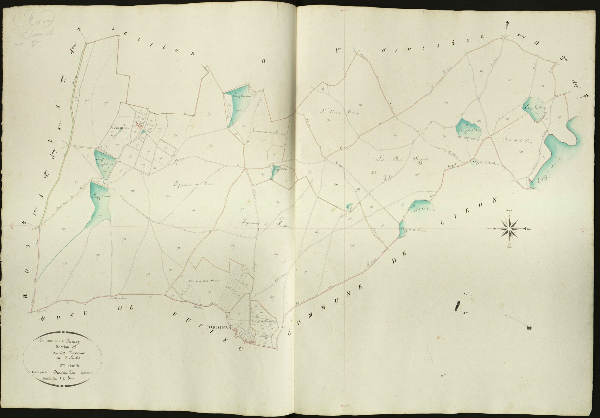 Rosnay - Section B3, dite du Coudreau.