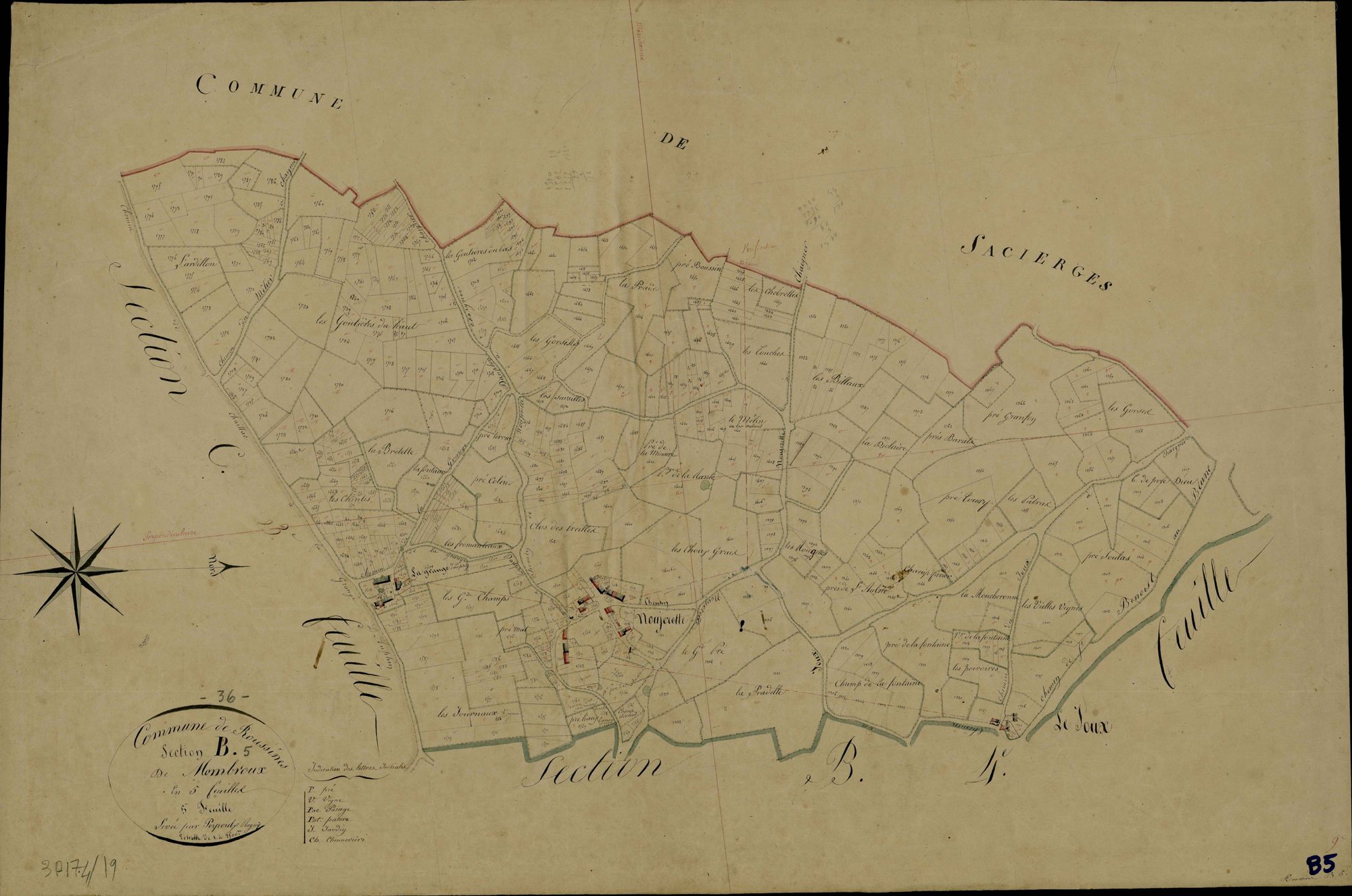 Roussines - Section B5, dite de Montbroux.