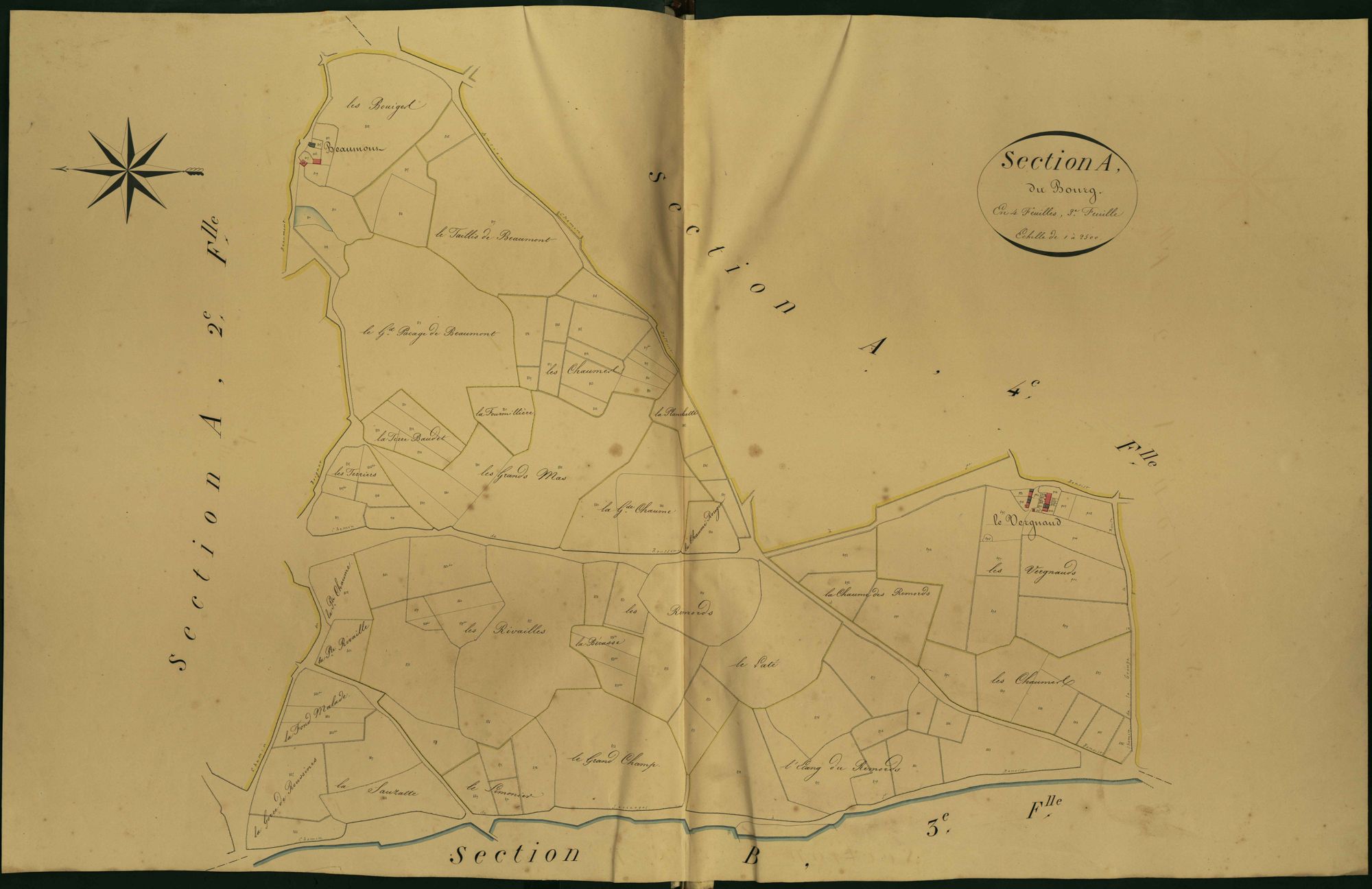 Roussines - Section A3, dite du Bourg.