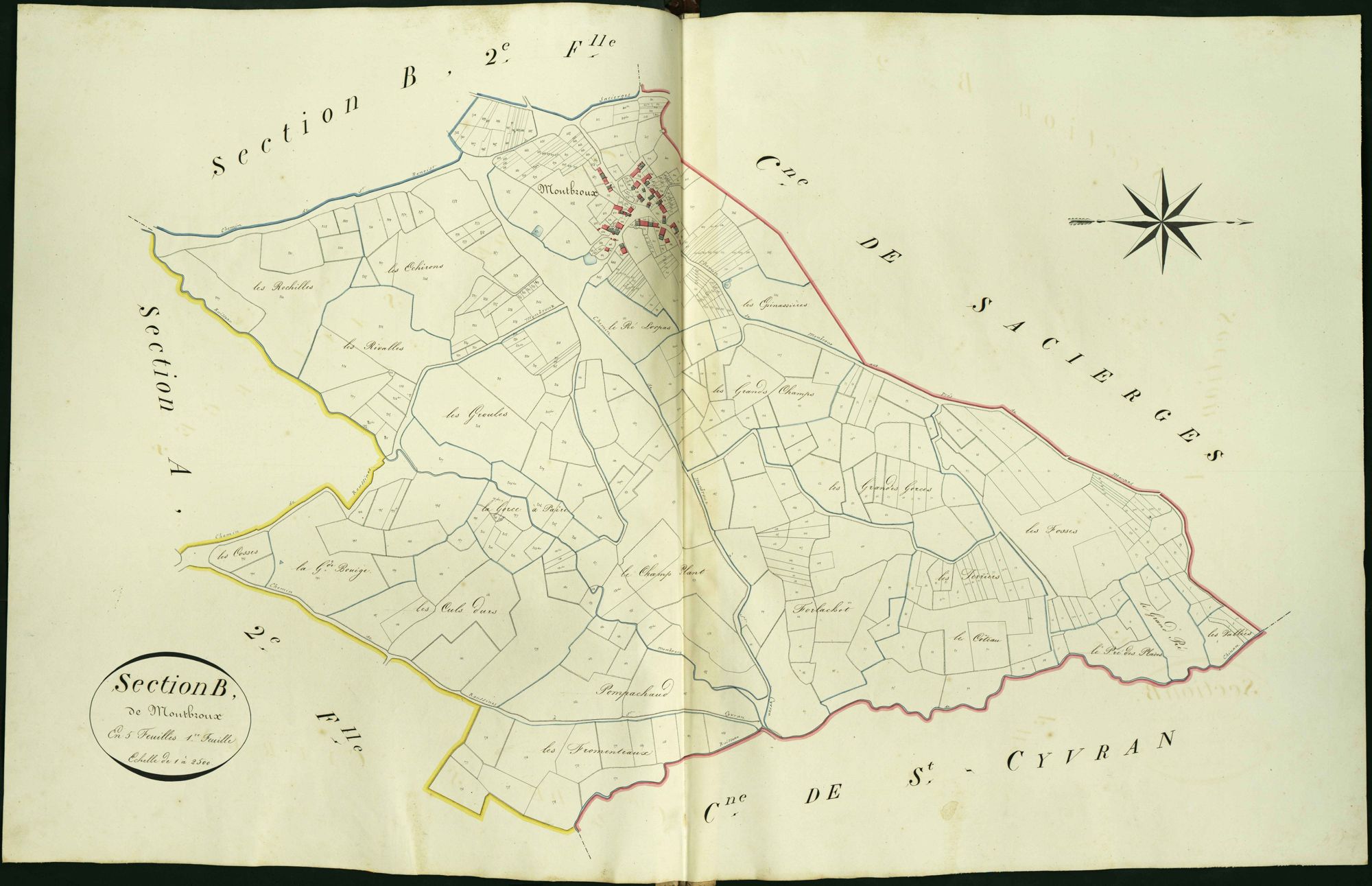 Roussines - Section B1, dite de Montbroux.