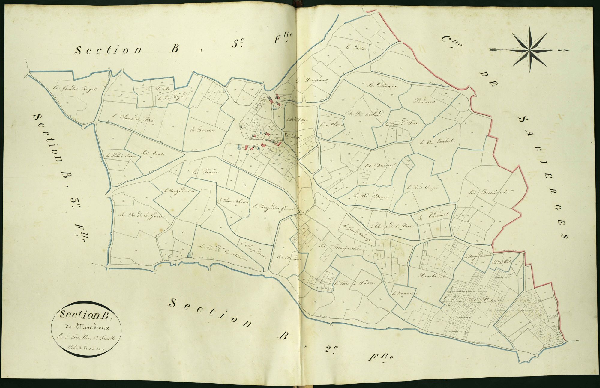 Roussines - Section B4, dite de Montbroux.