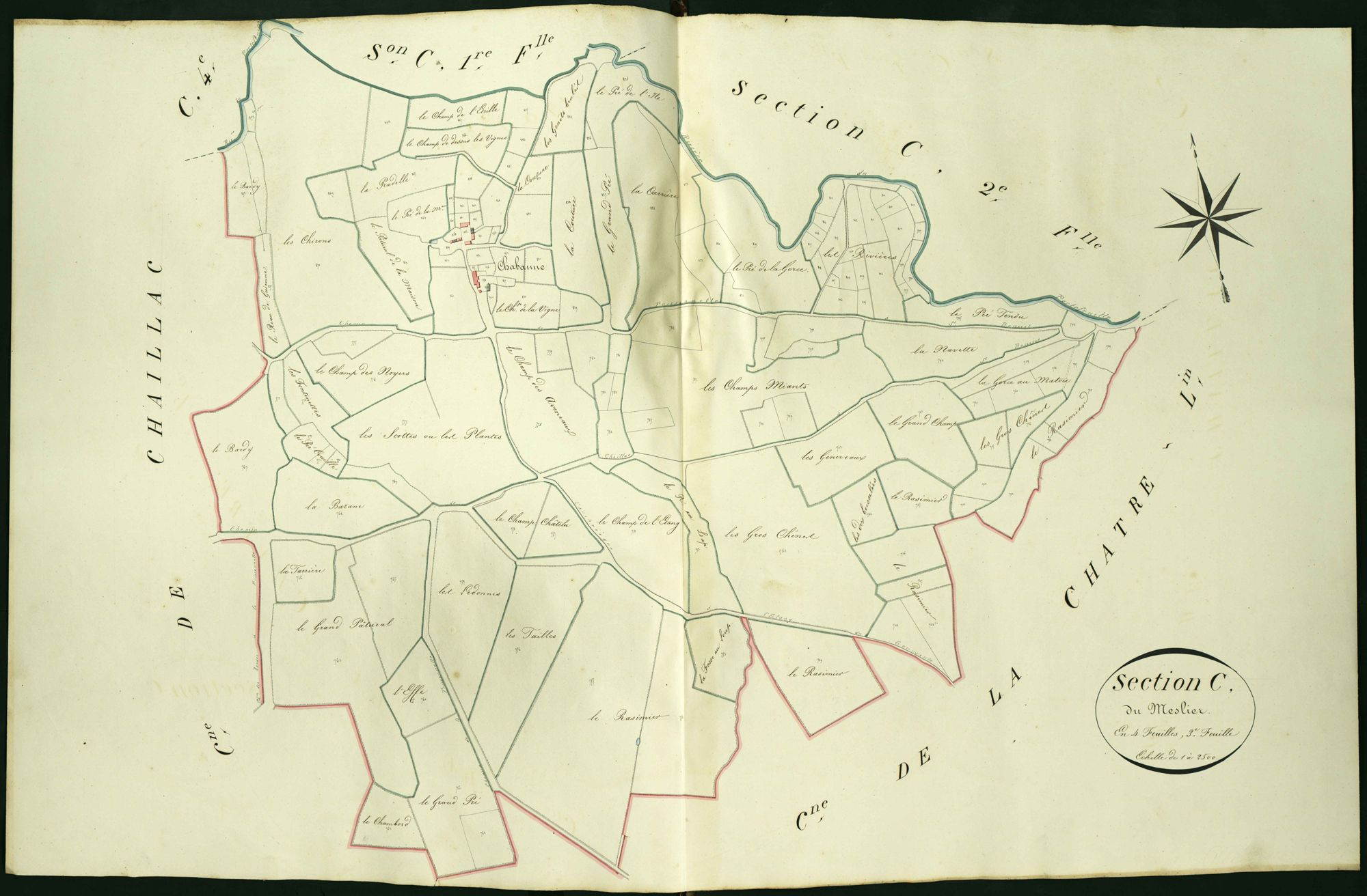 Roussines - Section C3, dite du Meslier.