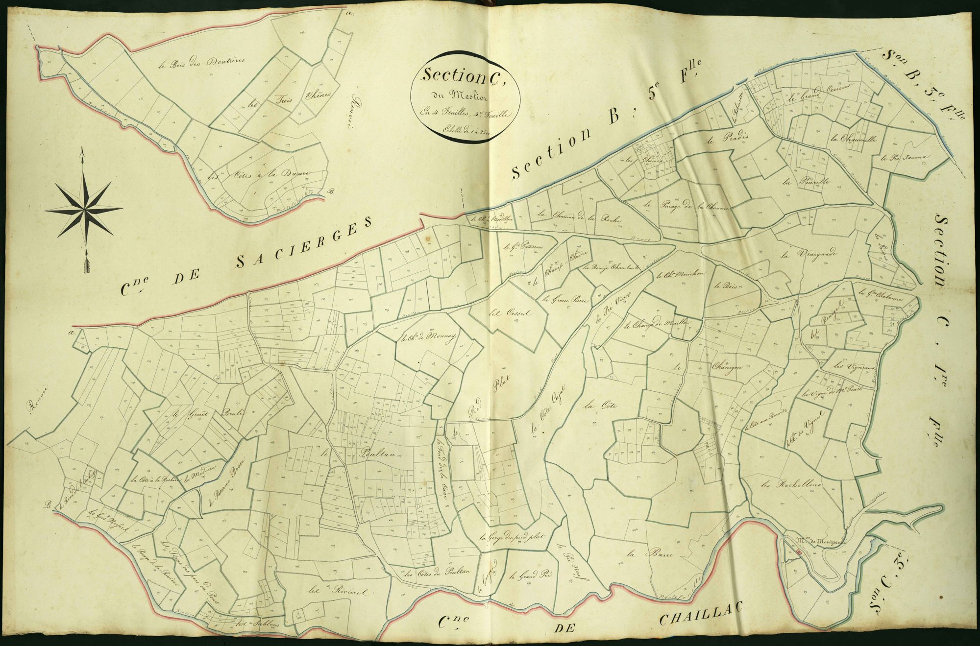 Roussines - Section C4, dite du Meslier.