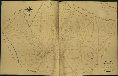 Roussines - Section A2, dite du Bourg.