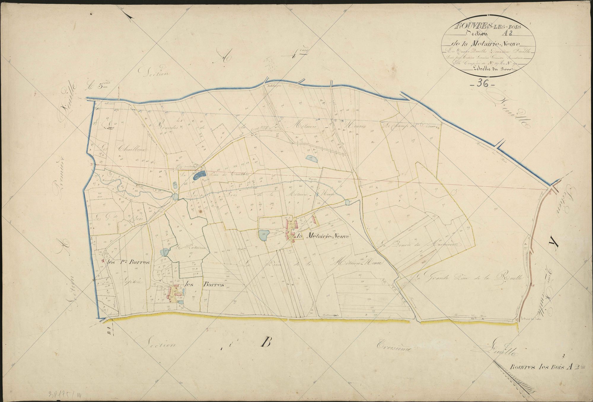 Rouvres-les-Bois - Section A2, dite de la Métairie-Neuve.