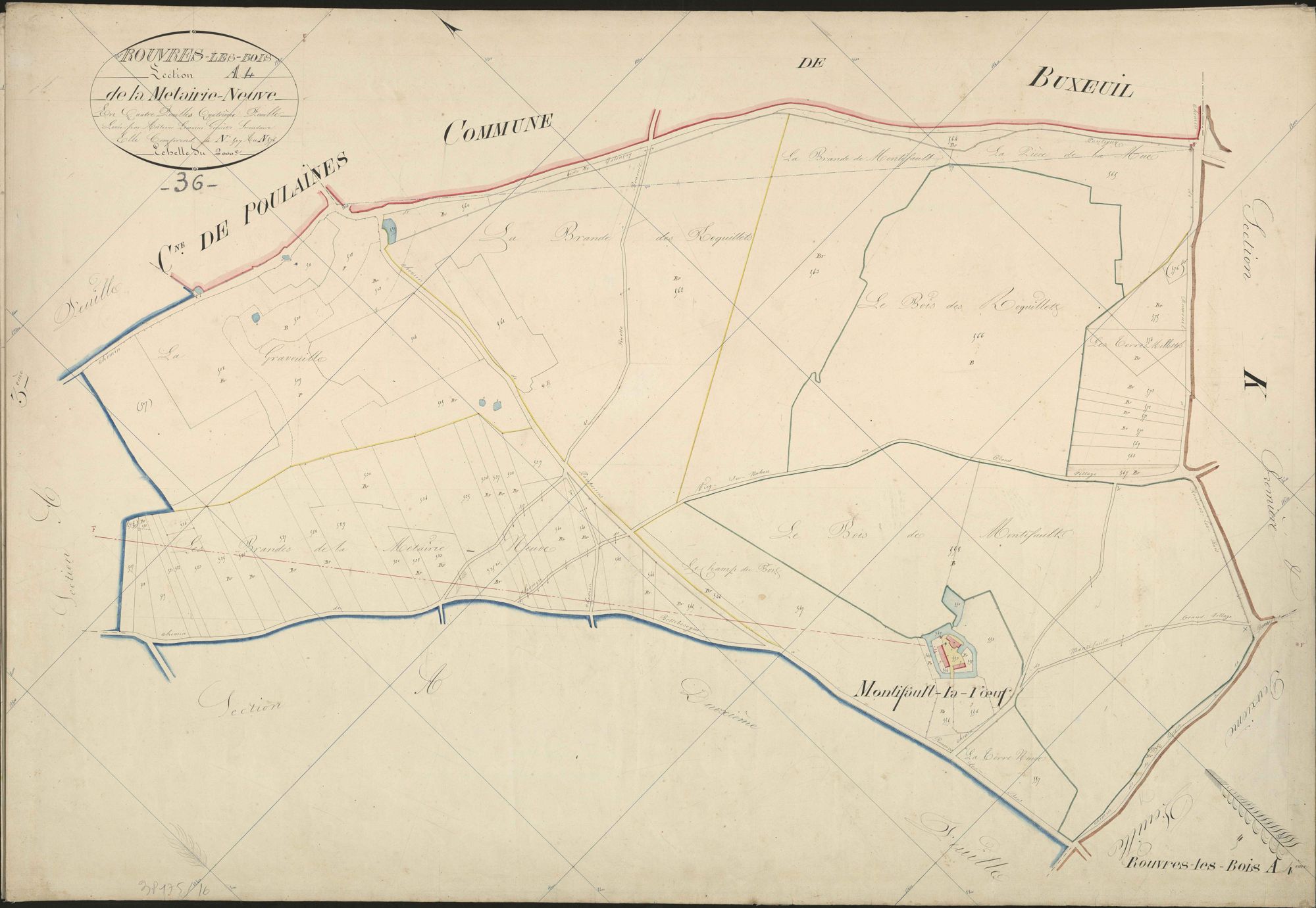 Rouvres-les-Bois - Section A4, dite de la Métairie-Neuve.