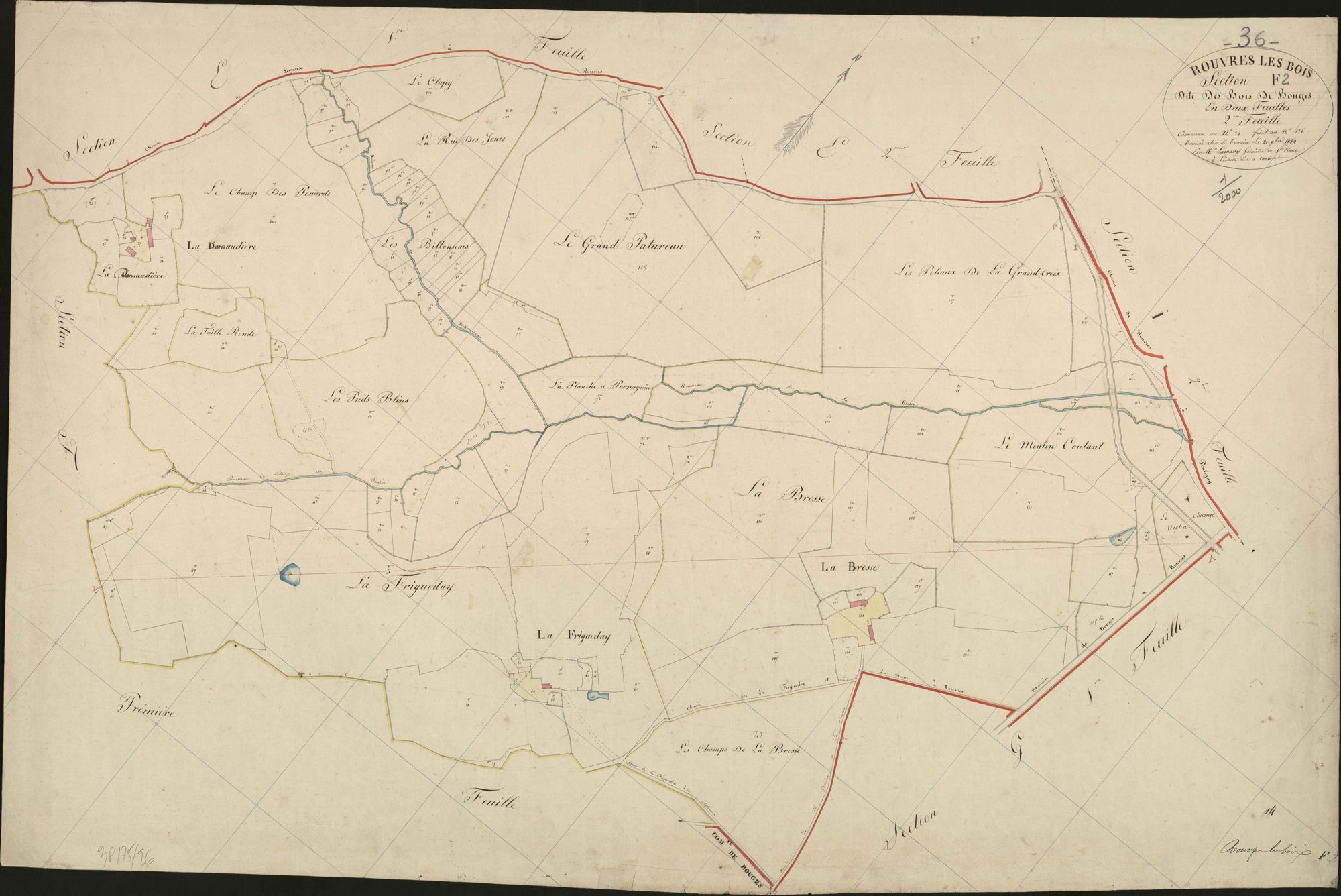 Rouvres-les-Bois - Section F2, dite des Bois de Bouges.