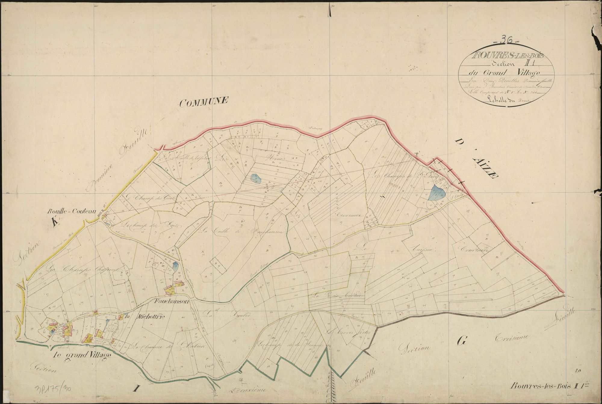 Rouvres-les-Bois - Section I1, dite du Grand Village.