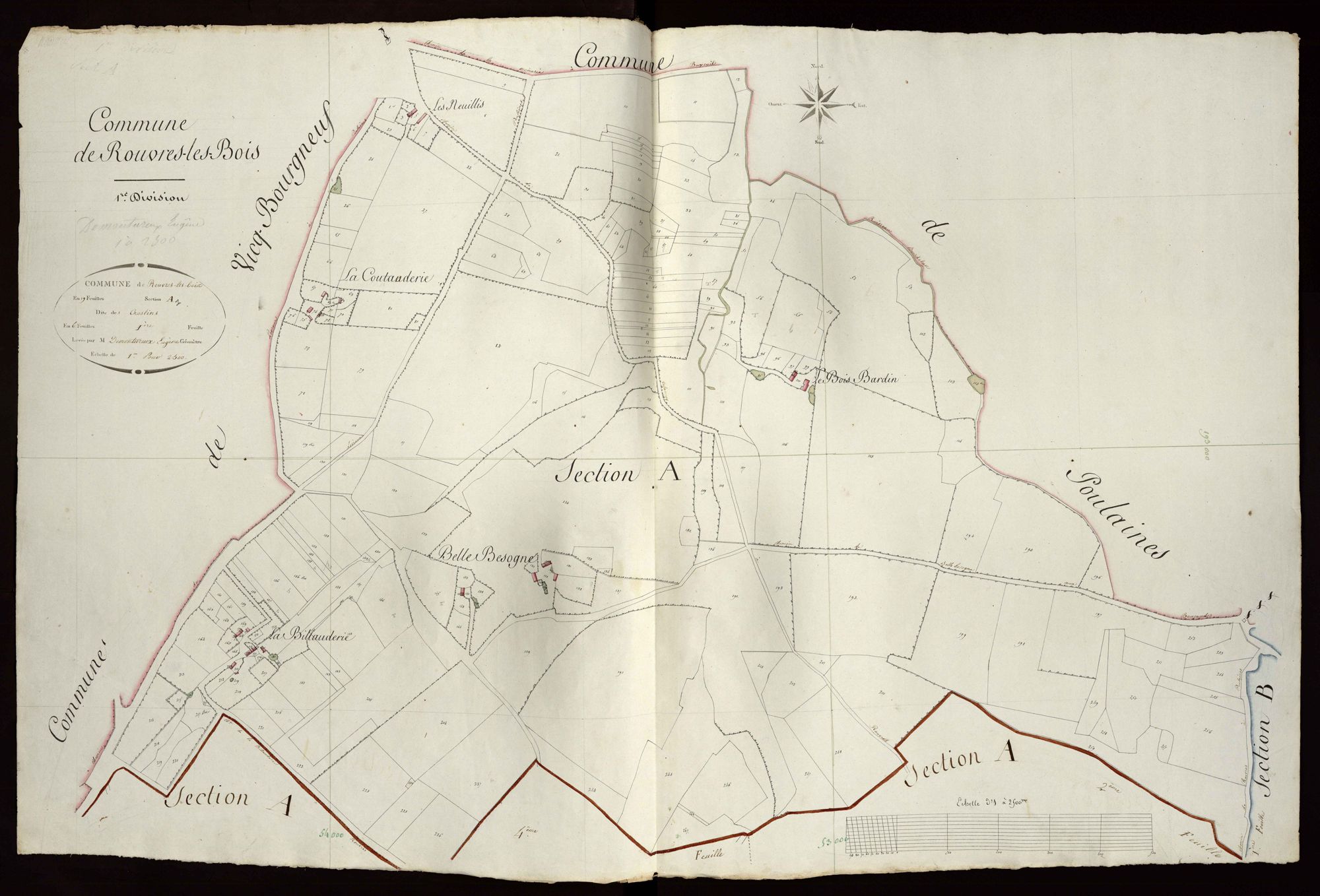 Rouvres-les-Bois - Section A1, dite des Croslins.