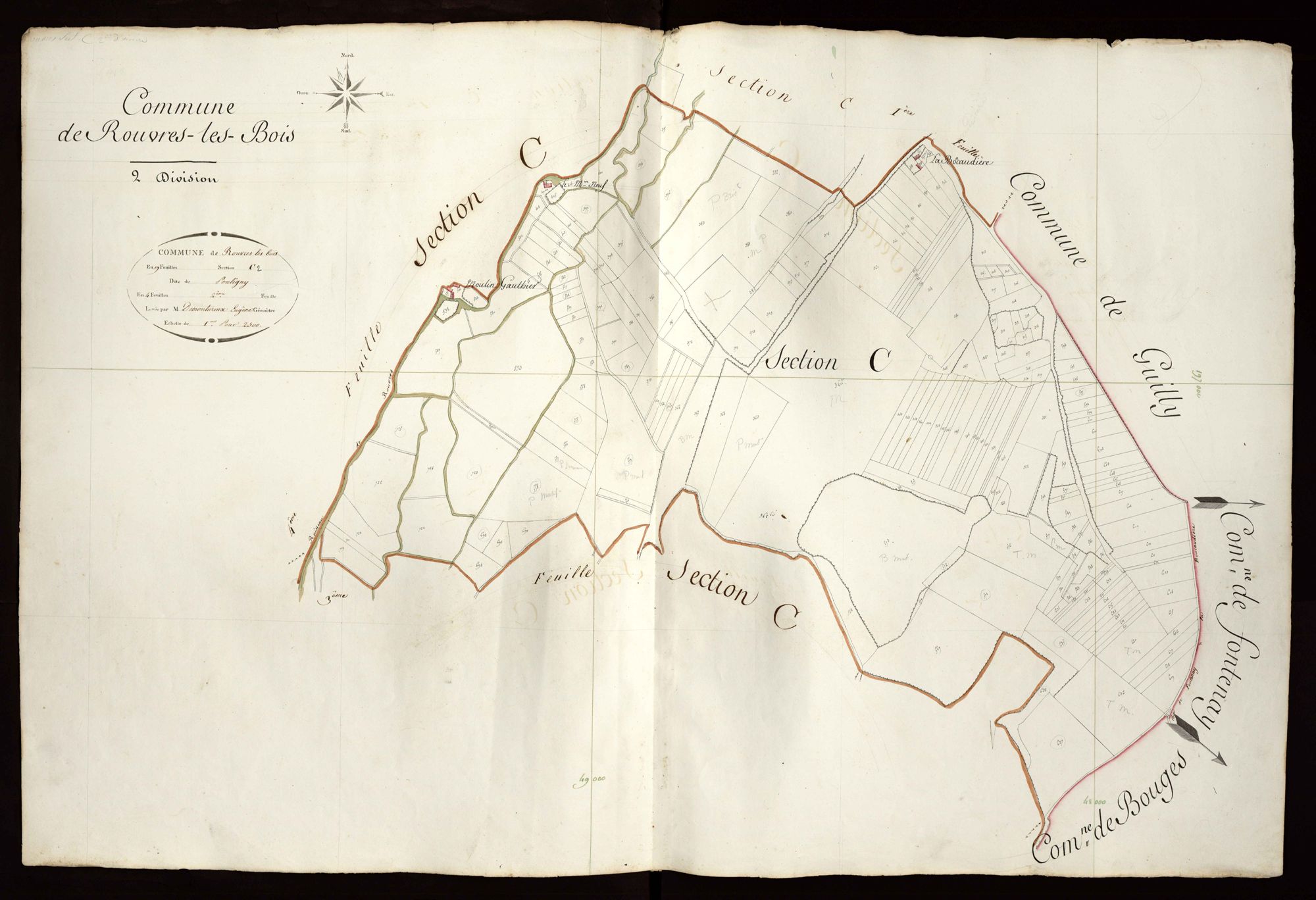 Rouvres-les-Bois - Section C2, dite de Pouligny.