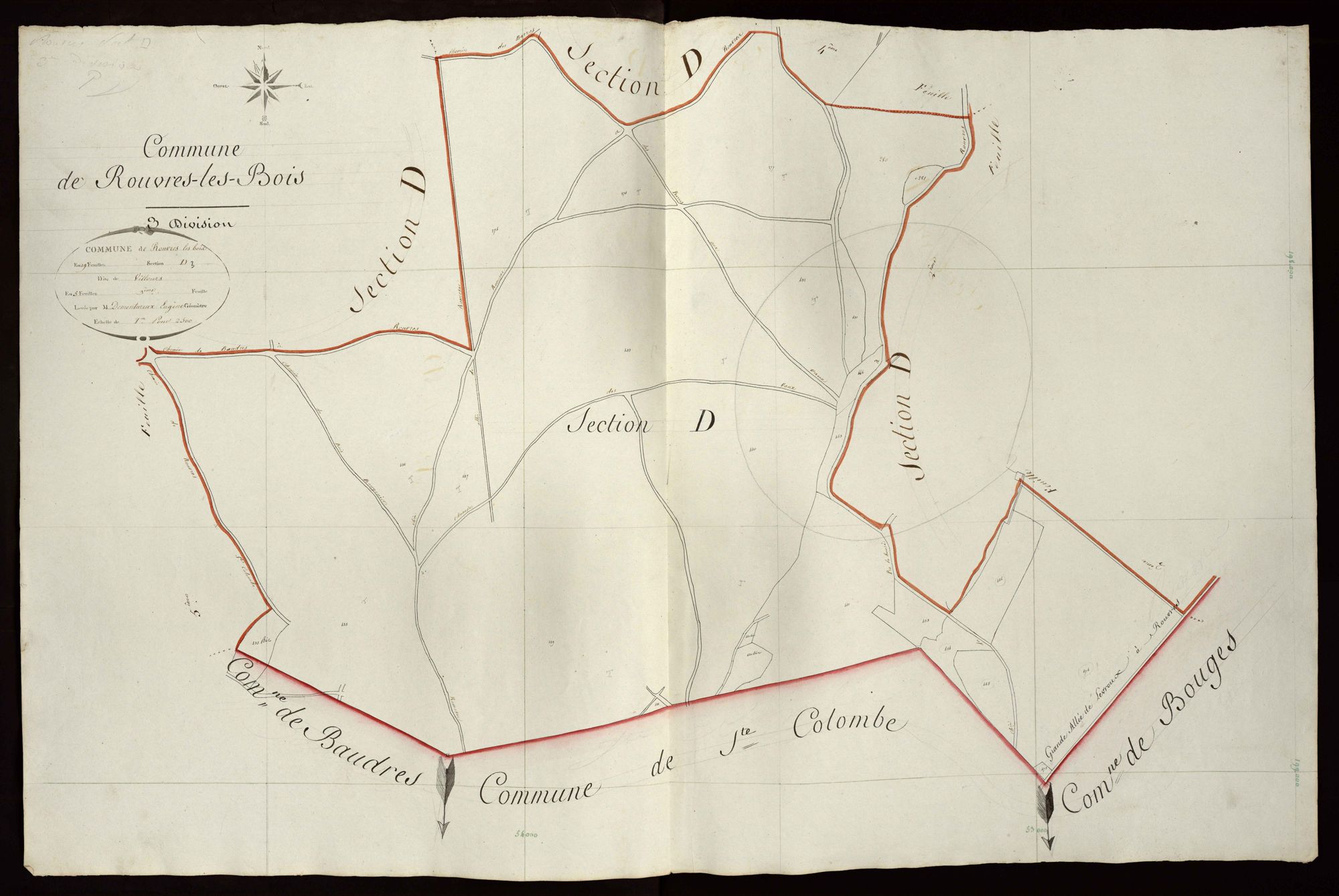 Rouvres-les-Bois - Section D3, dite de Villours.