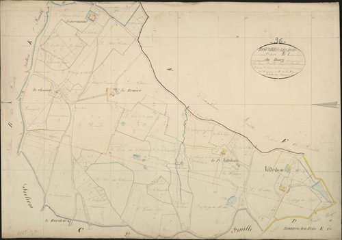 Rouvres-les-Bois - Section E1, dite du Bourg.