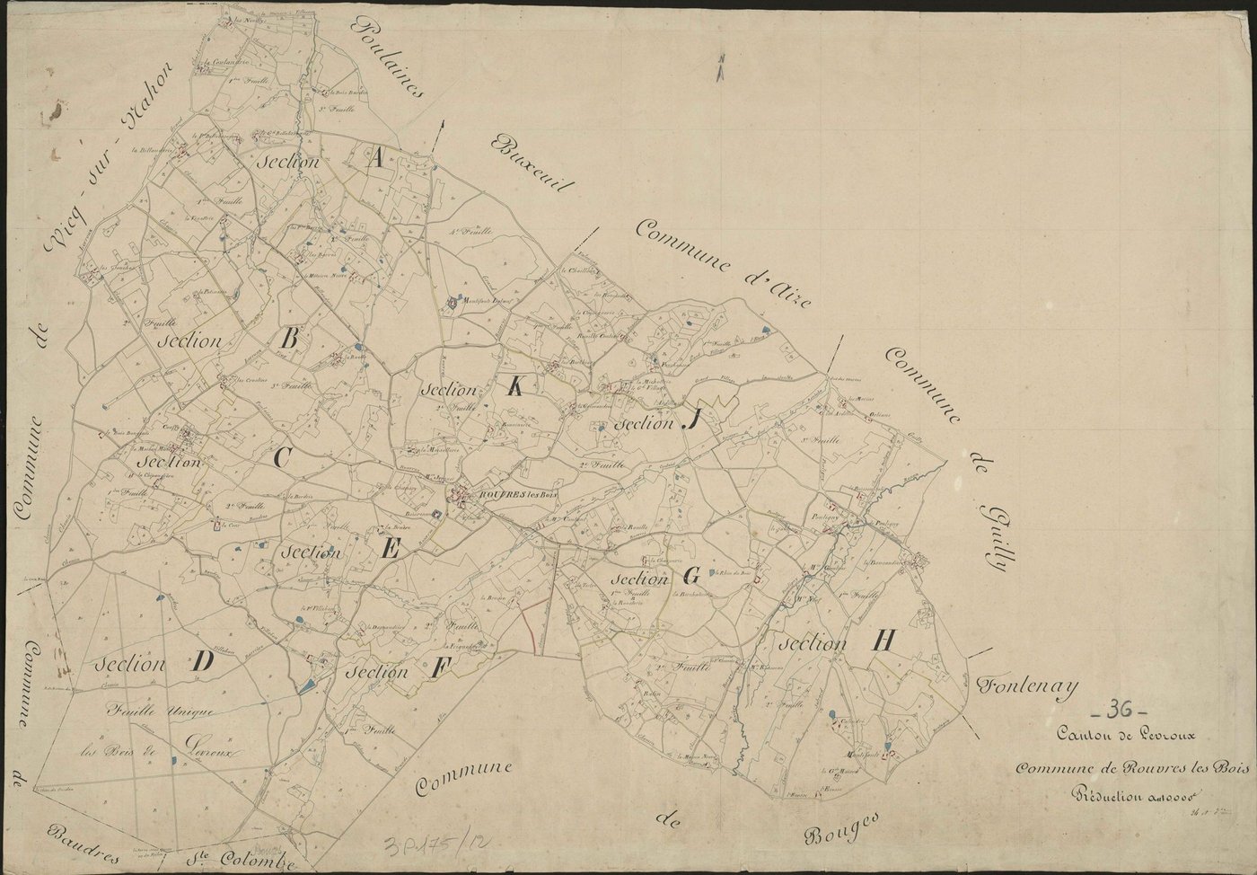 Rouvres-les-Bois - Tableau d'assemblage.