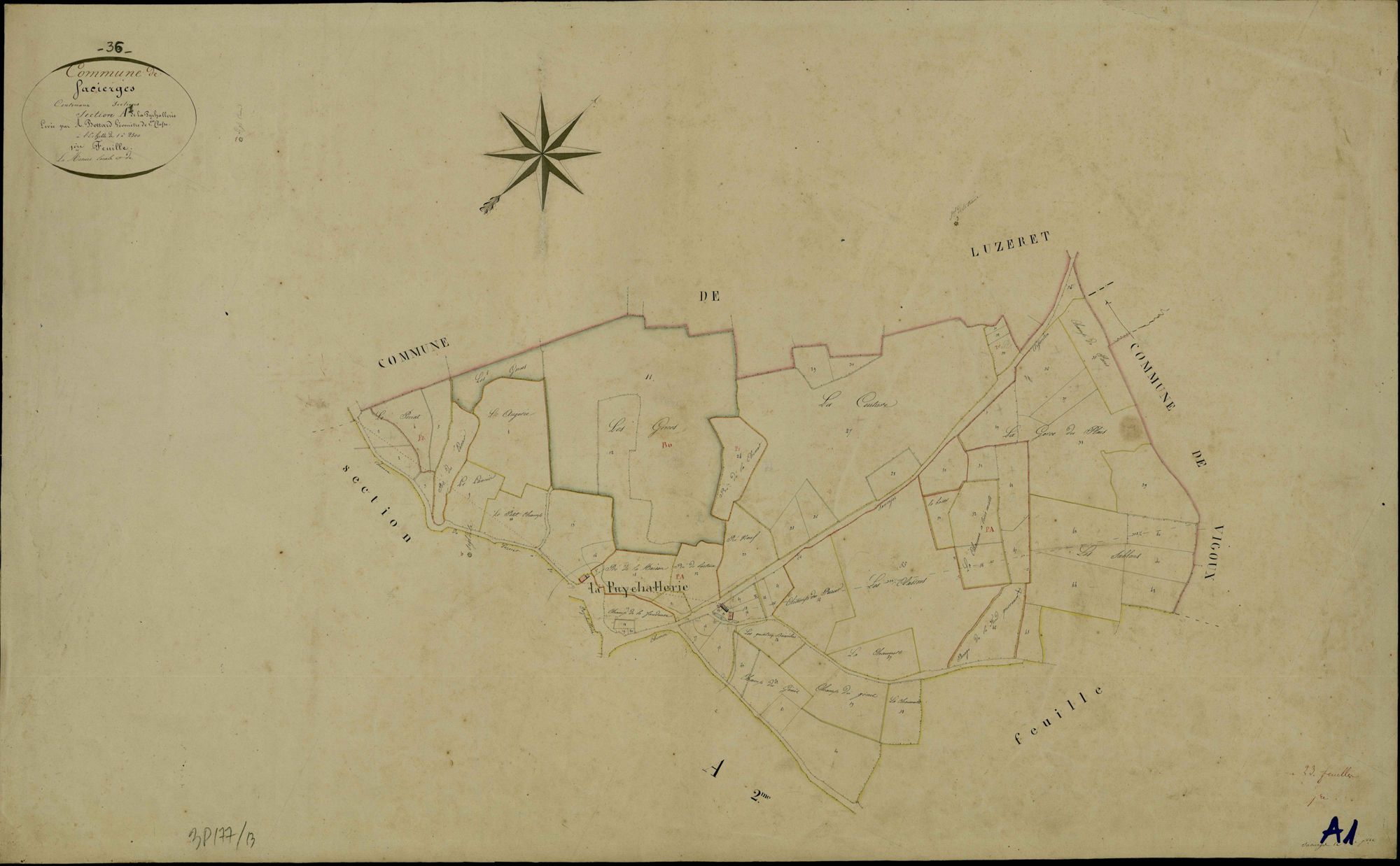 Sacierges-Saint-Martin - Section A1, dite de la Puychallerie.