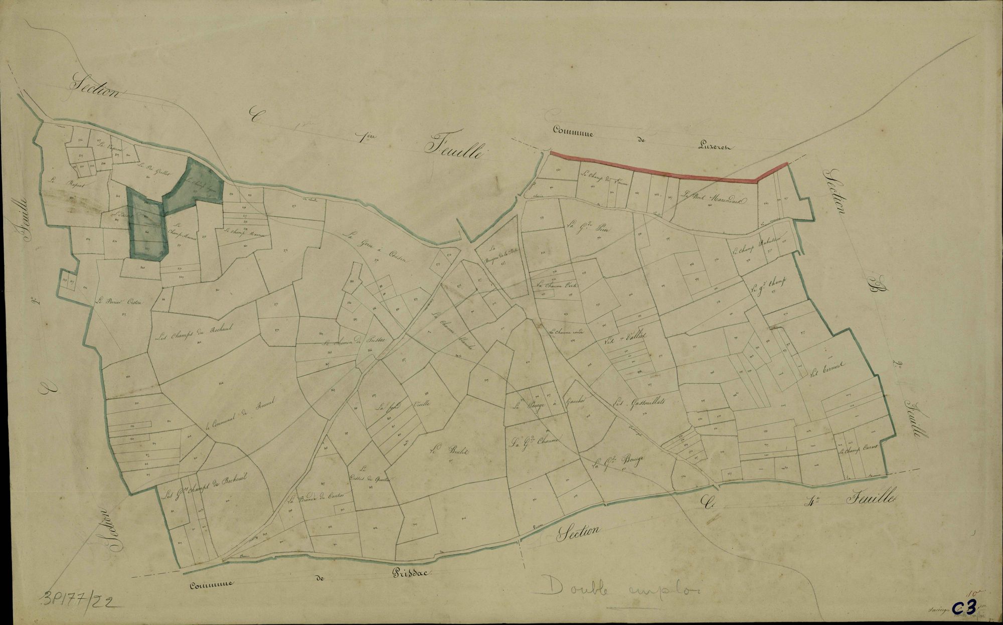Sacierges-Saint-Martin - Section C3, dite de la Lande.
