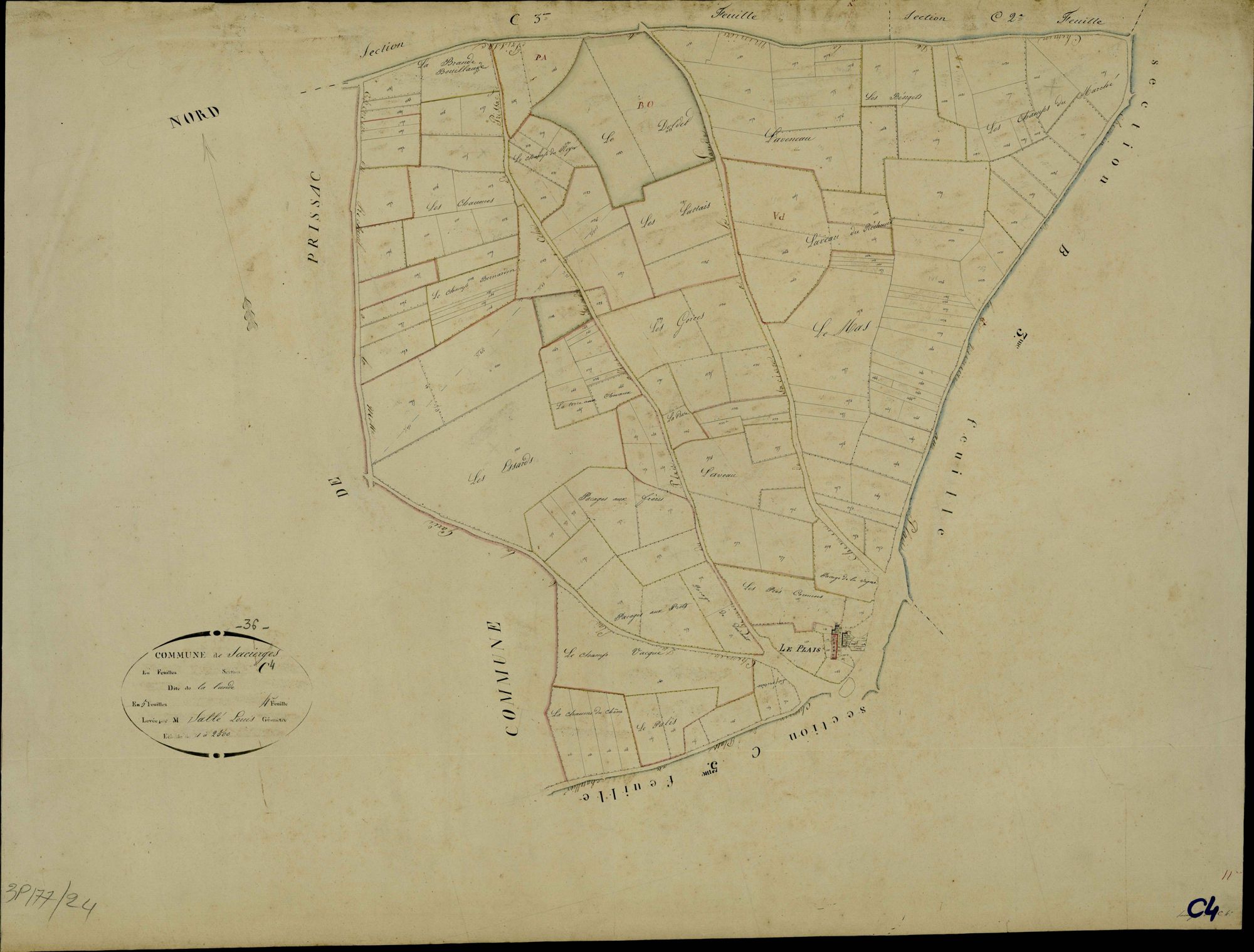 Sacierges-Saint-Martin - Section C4, dite de la Lande.