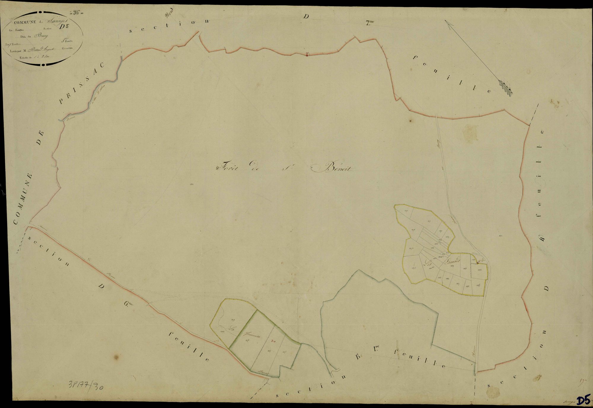 Sacierges-Saint-Martin - Section D5, dite du Bourg.