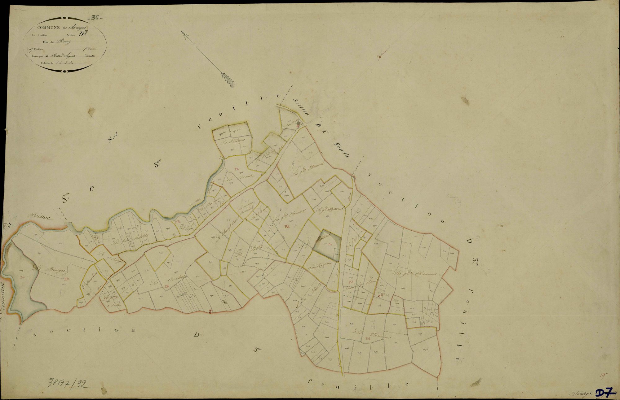 Sacierges-Saint-Martin - Section D7, dite du Bourg.