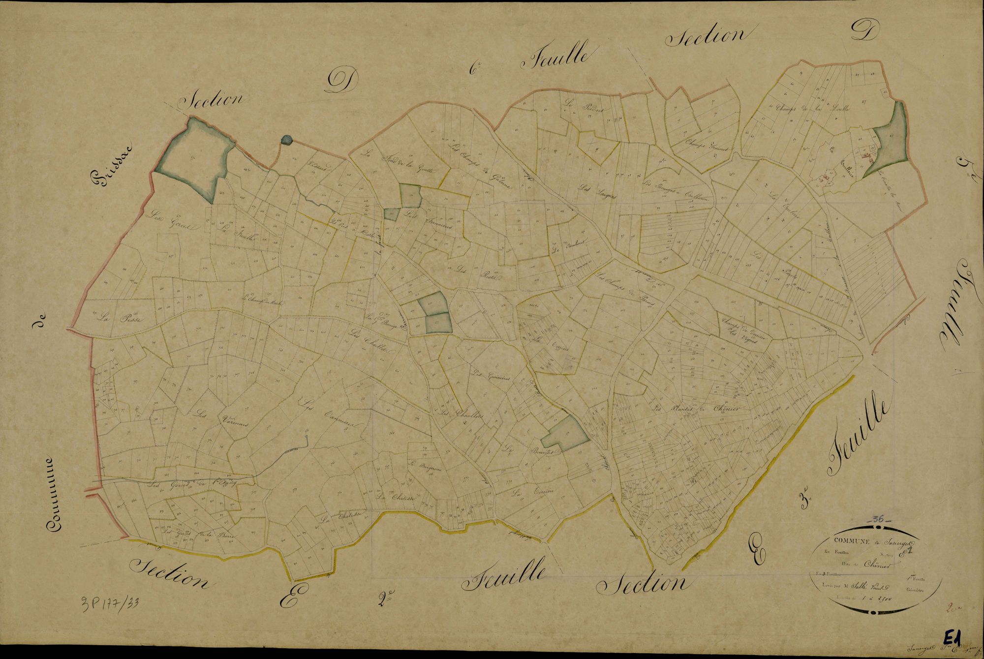 Sacierges-Saint-Martin - Section E1, dite de Chénier.