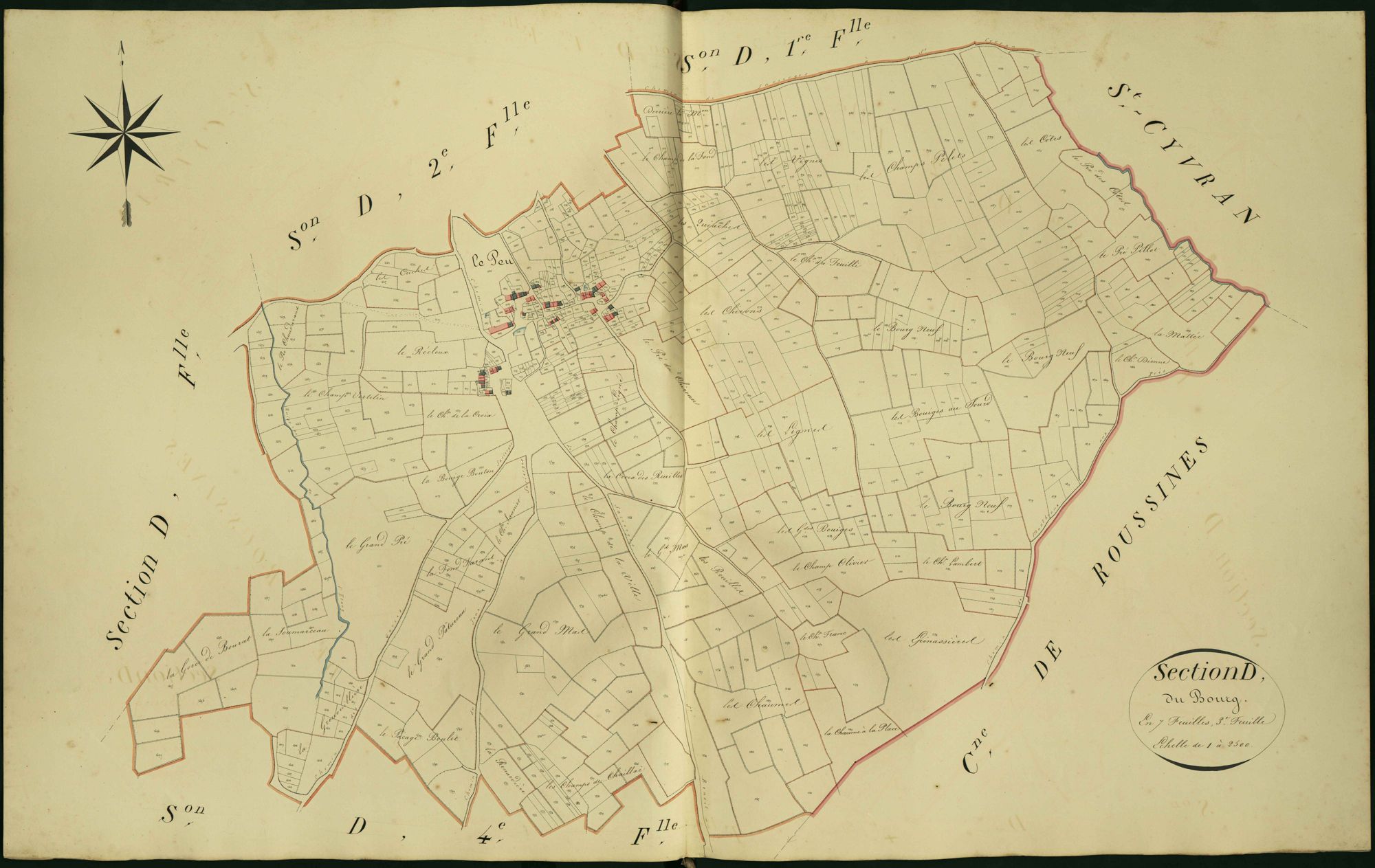 Sacierges-Saint-Martin - Section D3, dite du Bourg.