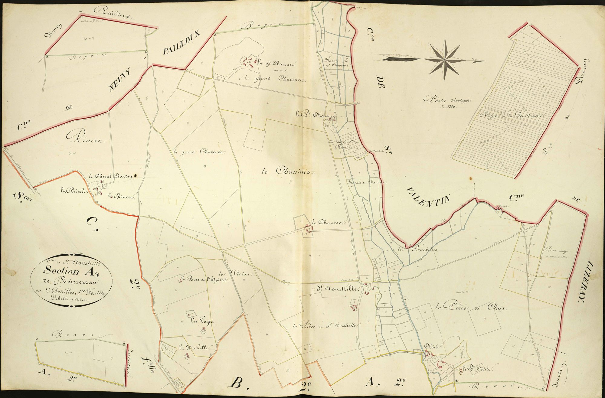 Saint-Aoustrille - Section A1, dite de Boissereau.